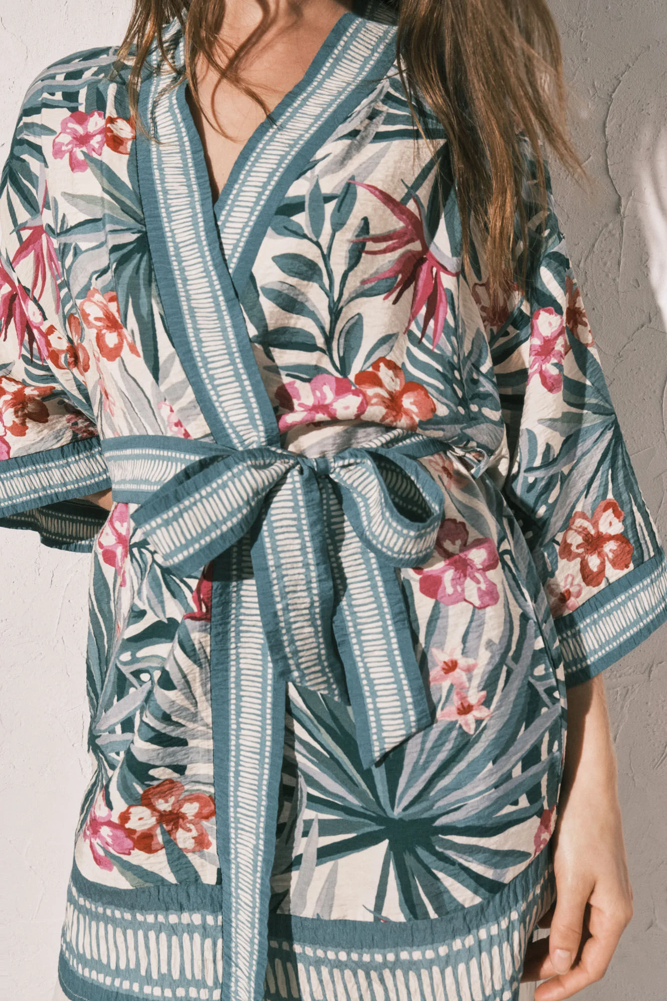 Green print kimono - Image 4