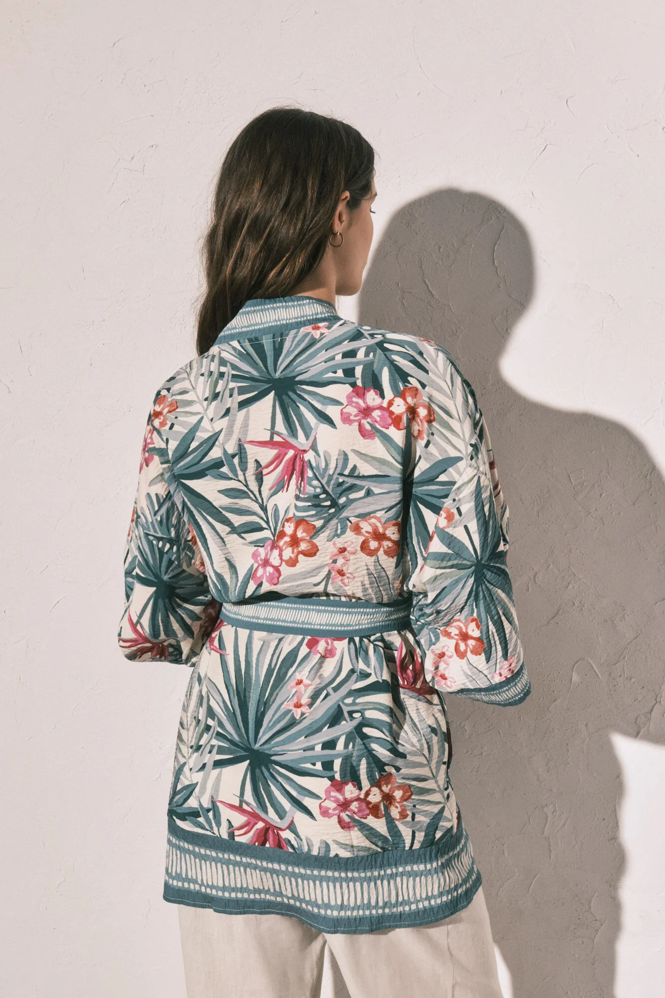 Green print kimono - Image 5