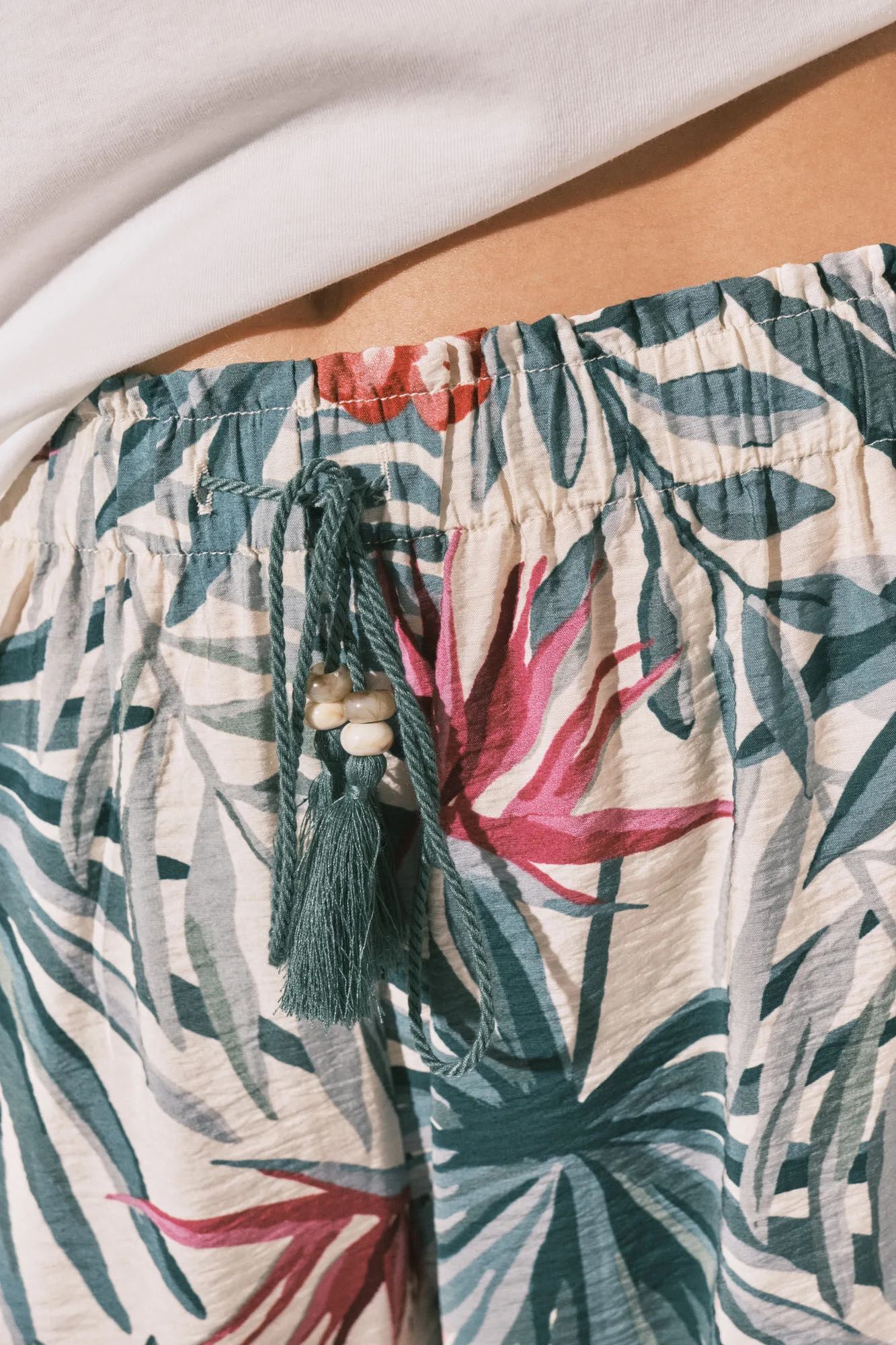 Green print long trousers - Image 3