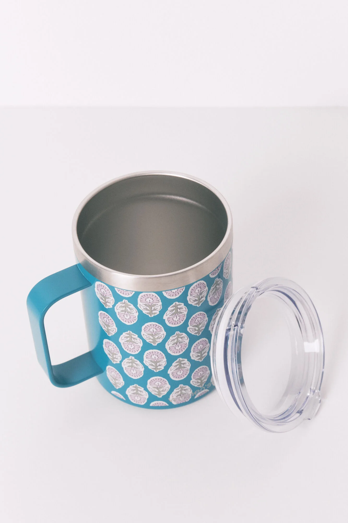 Green printed thermal mug