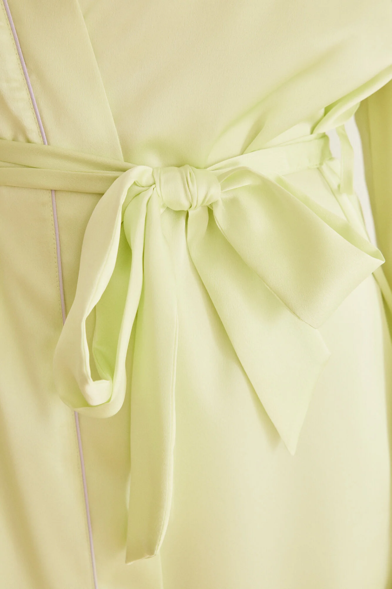 Green satin kimono robe - Image 4