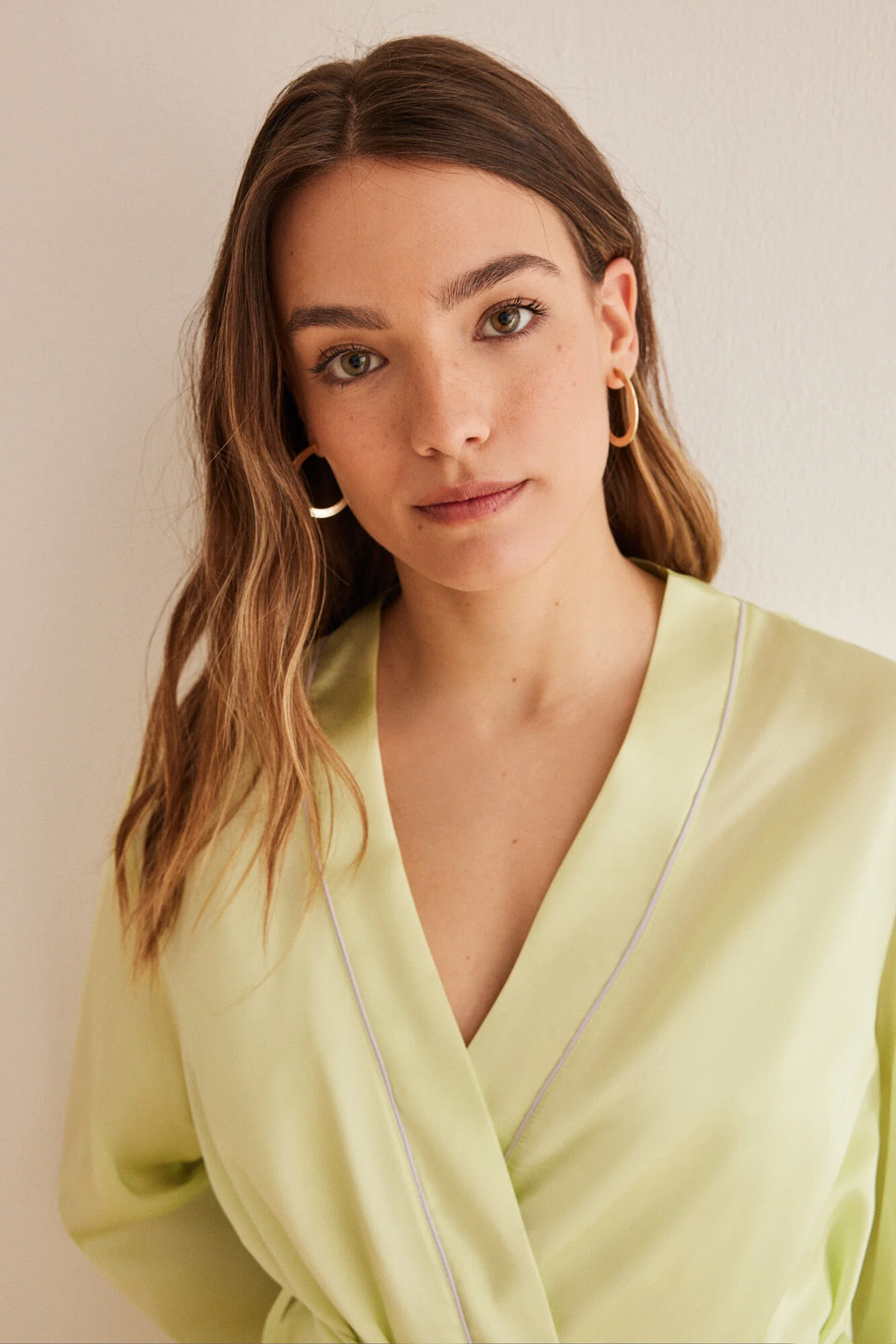 Green satin kimono robe - Image 6