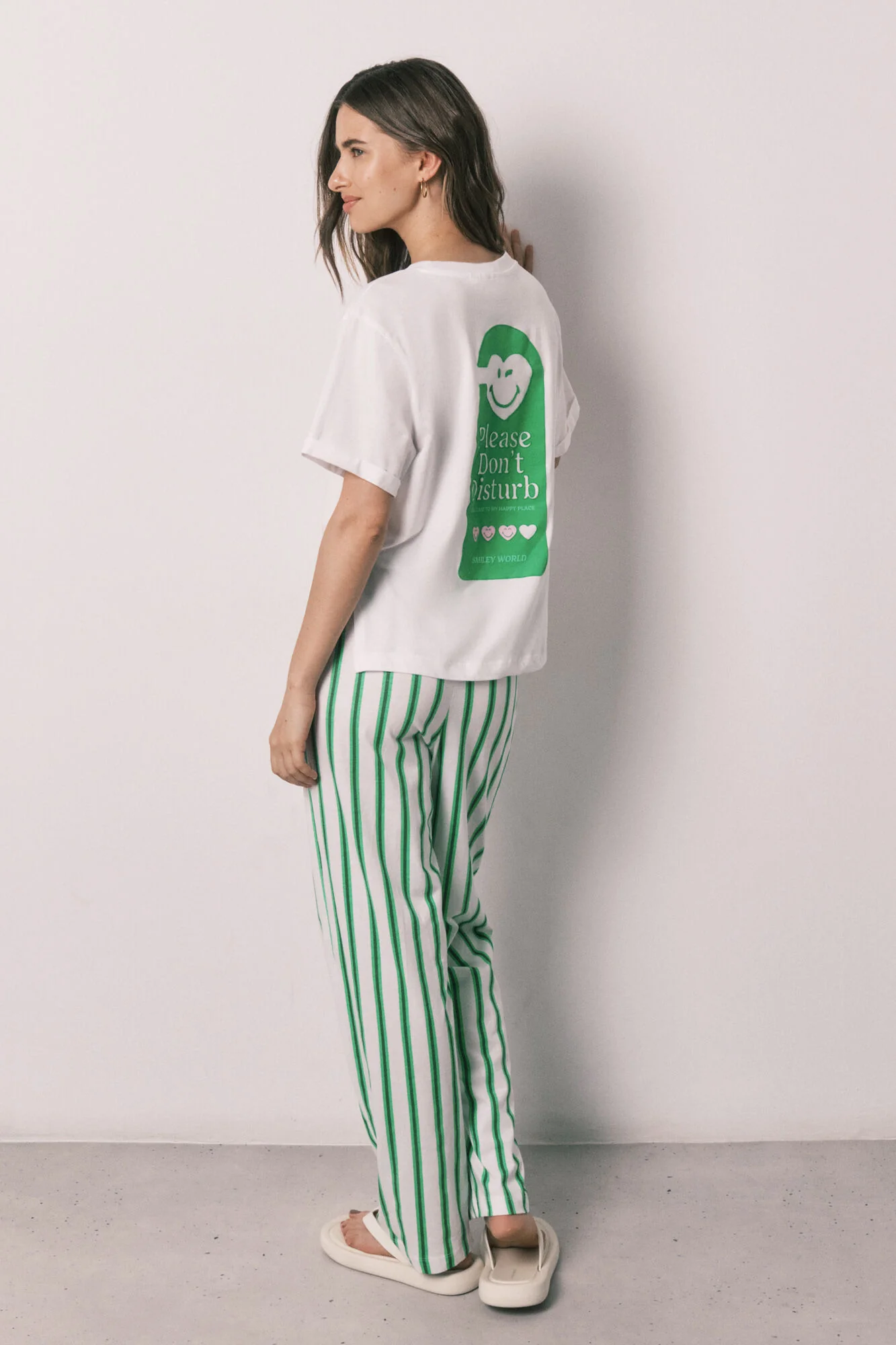 Green striped long pyjamas SmileyWorld® - Image 5