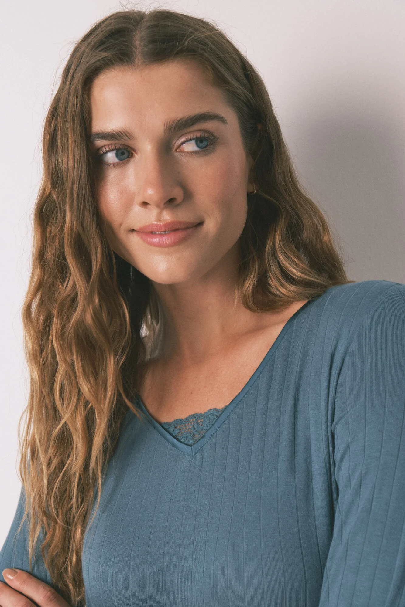 Green viscose midi nightgown - Image 5