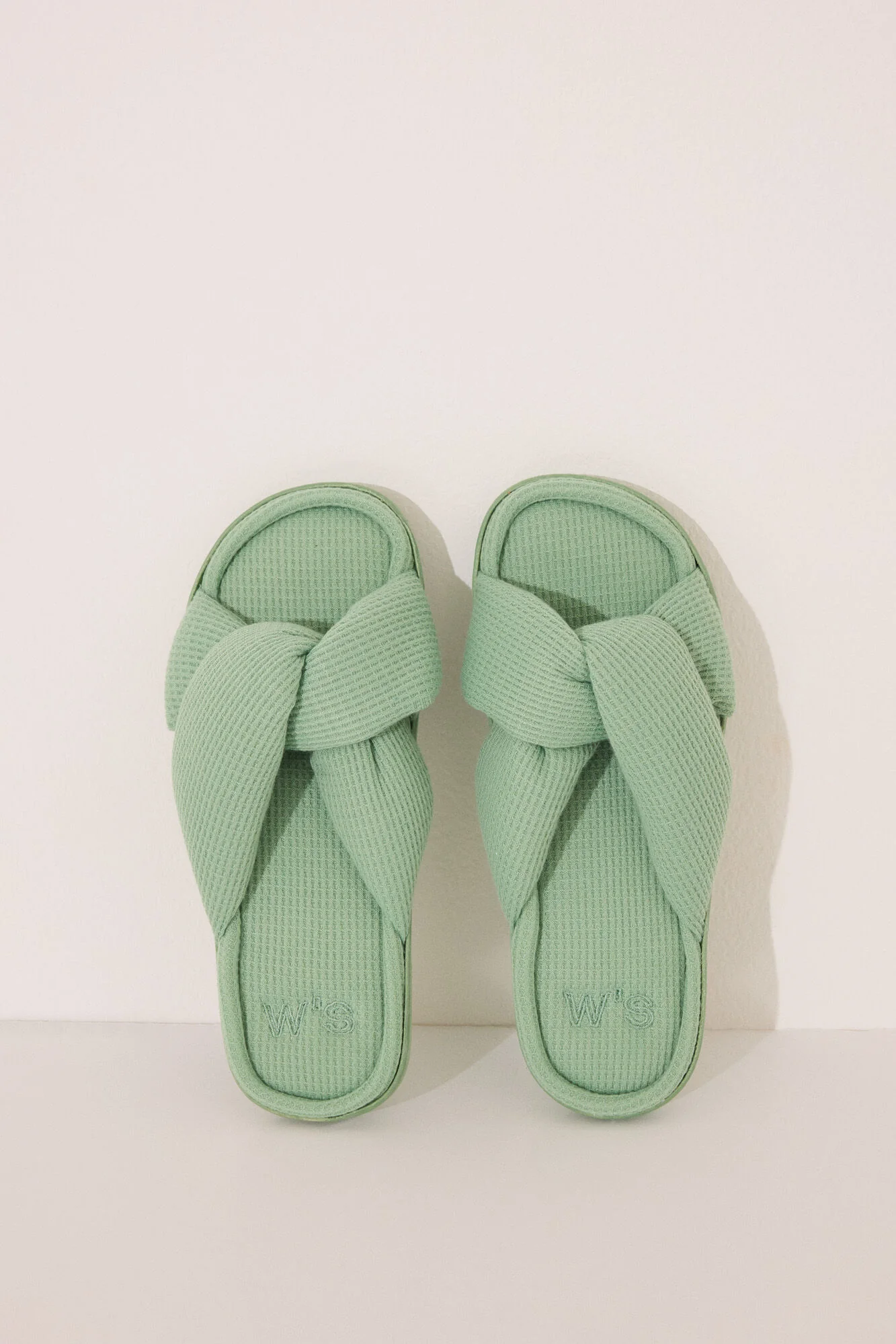 Green waffle open sneakers - Image 2