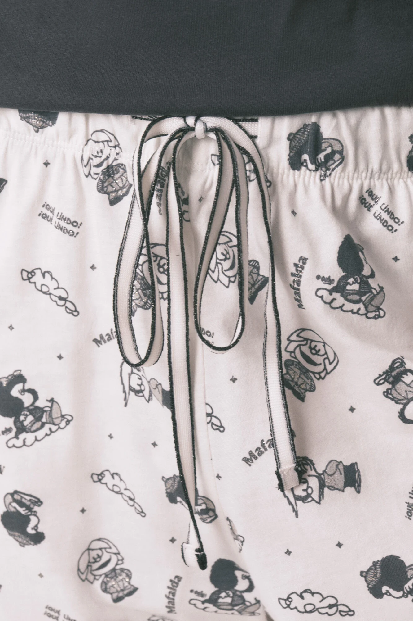 Grey 100% cotton printed pyjamas MAFALDA - Image 6