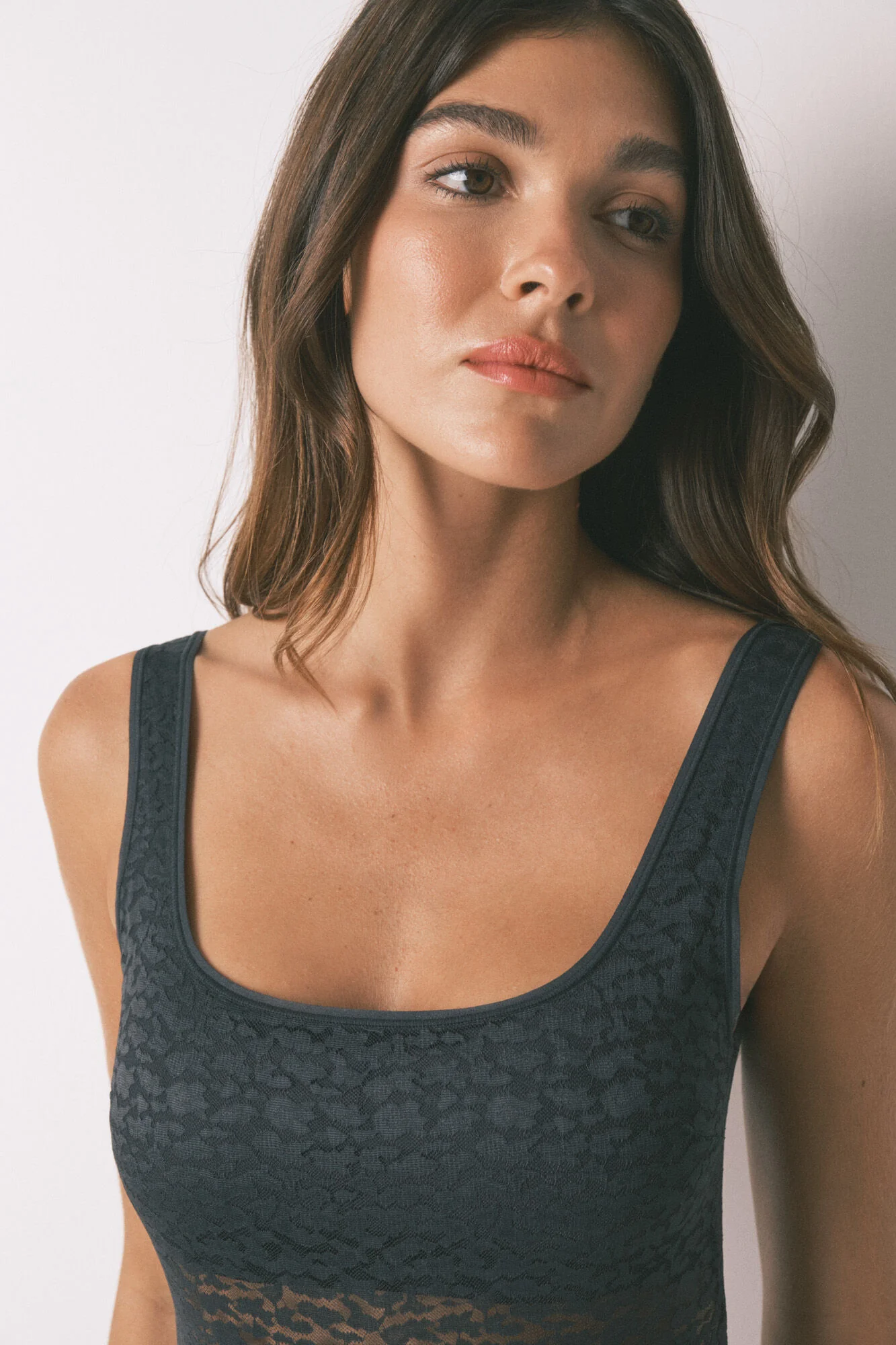 Grey animal print lace body - Image 3