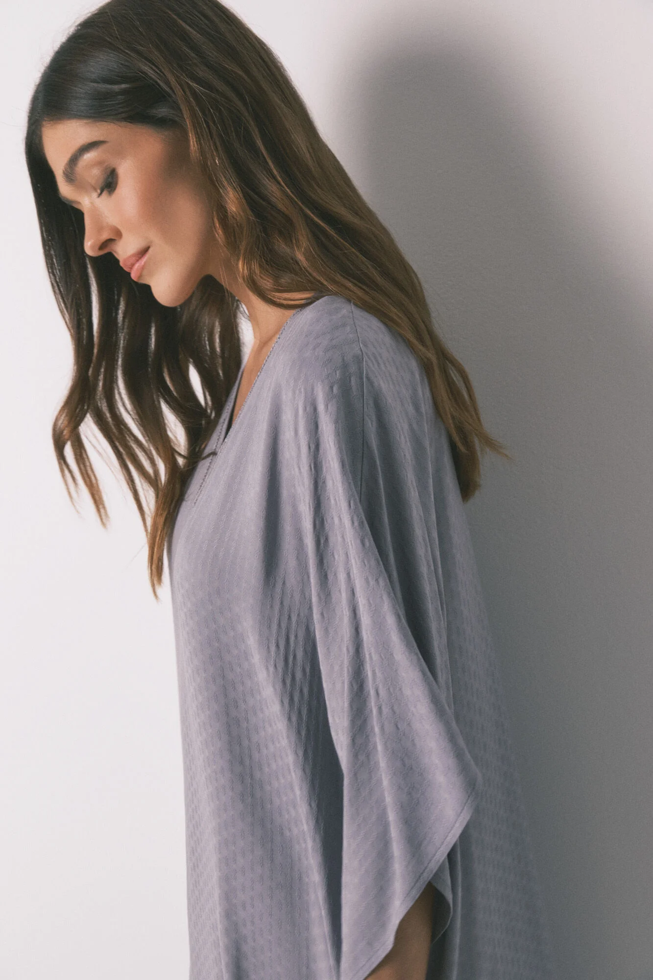 Grey viscose caftan dress - Image 2