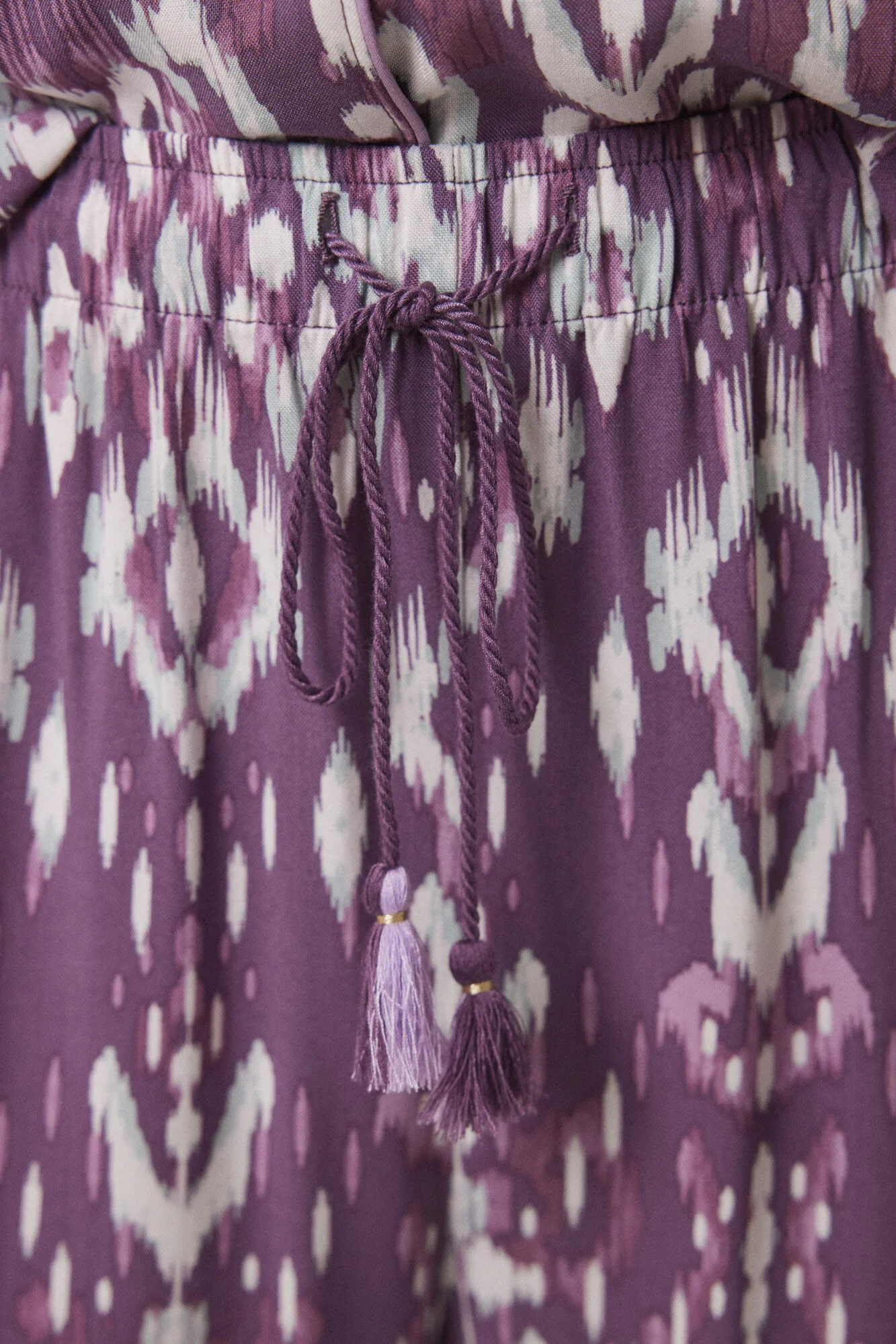 Ikat viscose Capri shirt pajamas - Image 4
