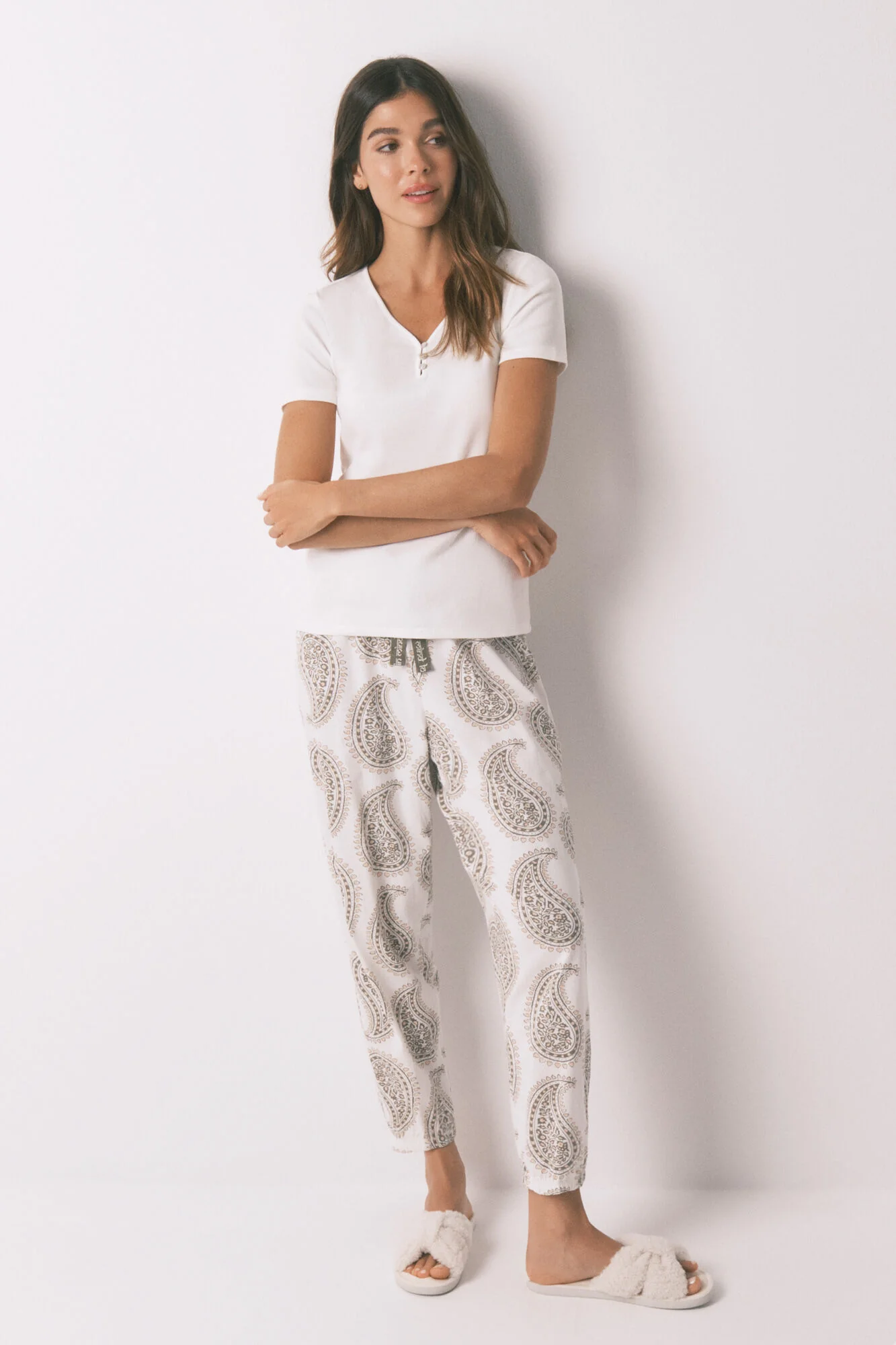 Ivory cotton baker's T-shirt - Image 3