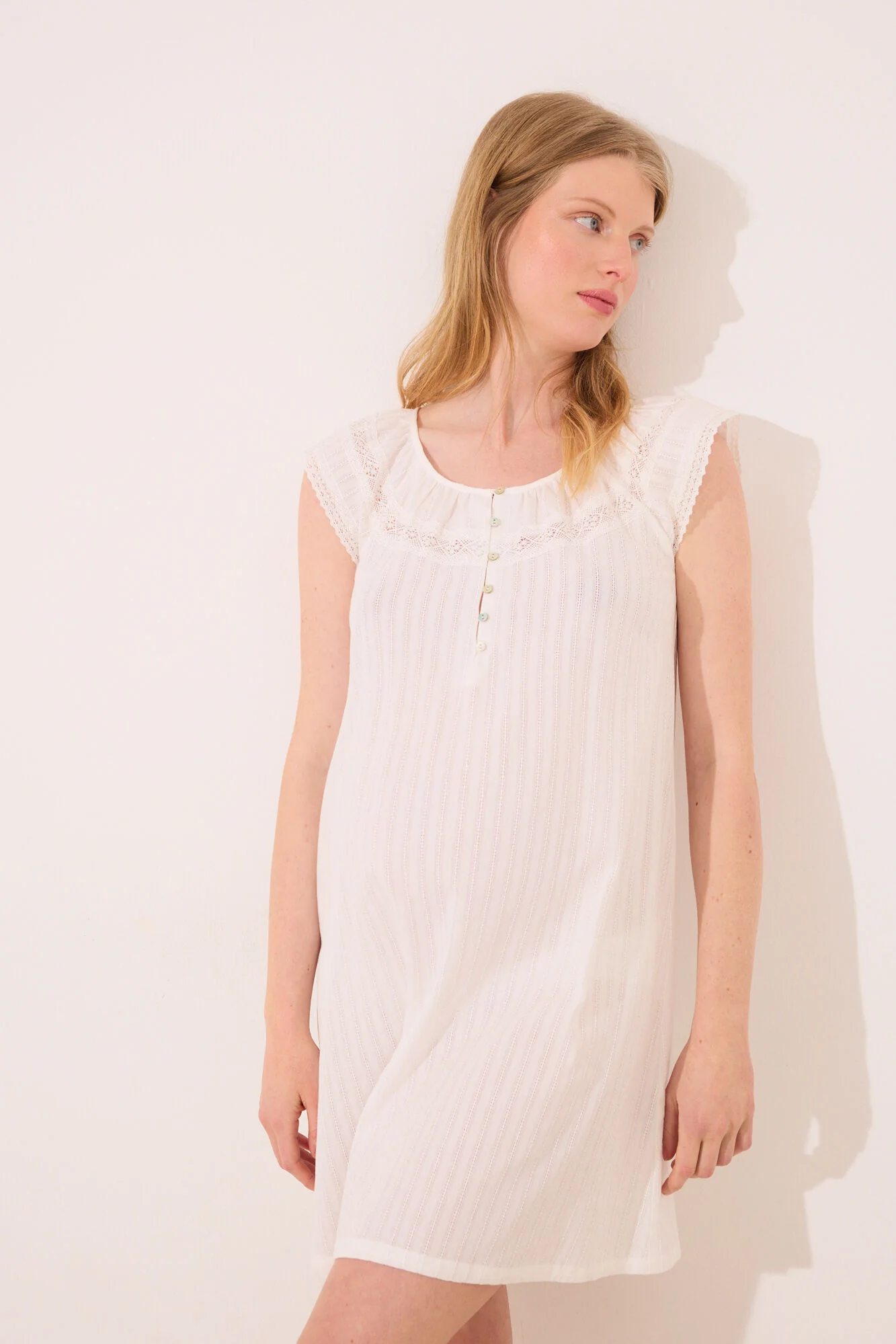 Ivory cotton " maternity " nightgown - Image 2