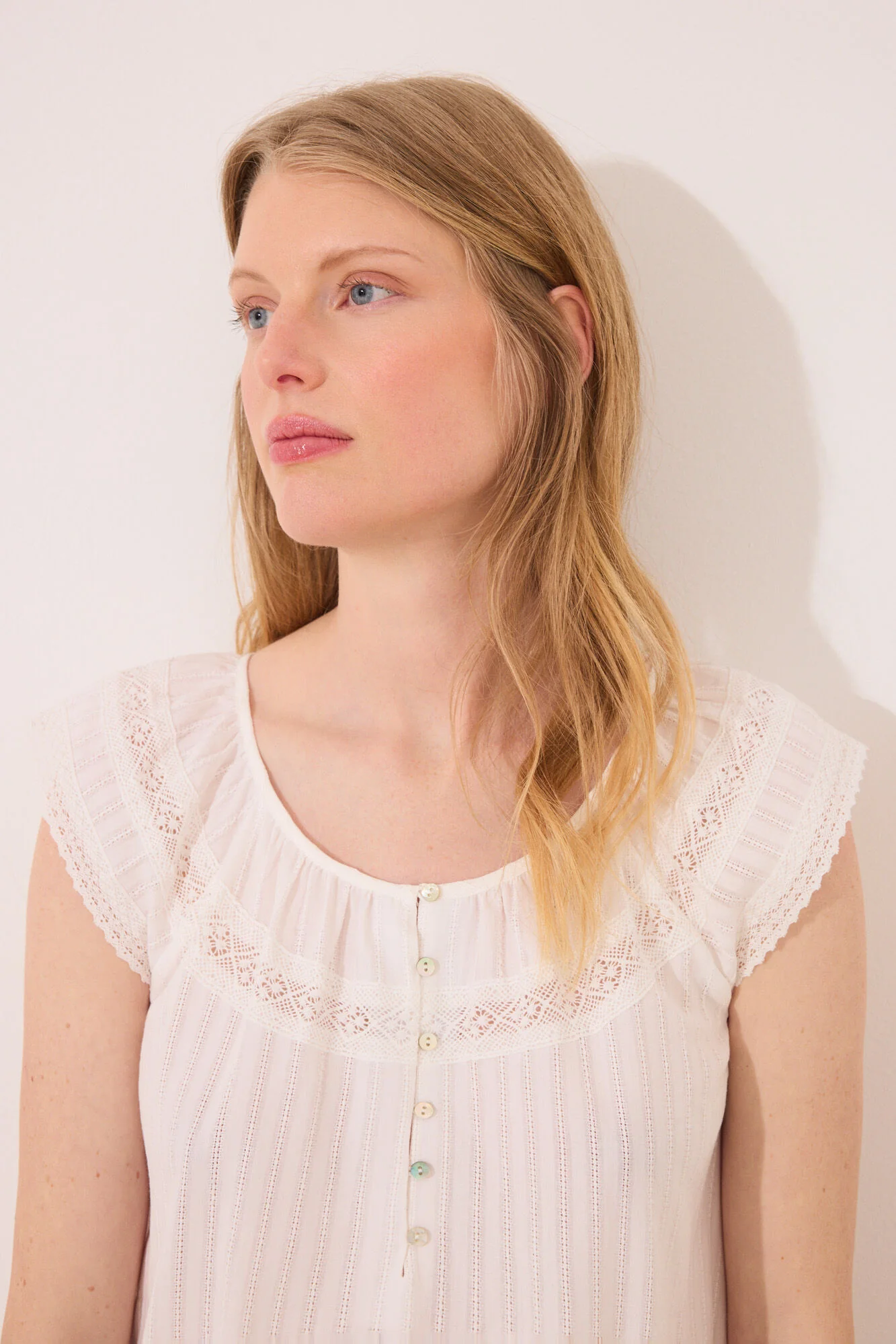 Ivory cotton " maternity " nightgown - Image 4