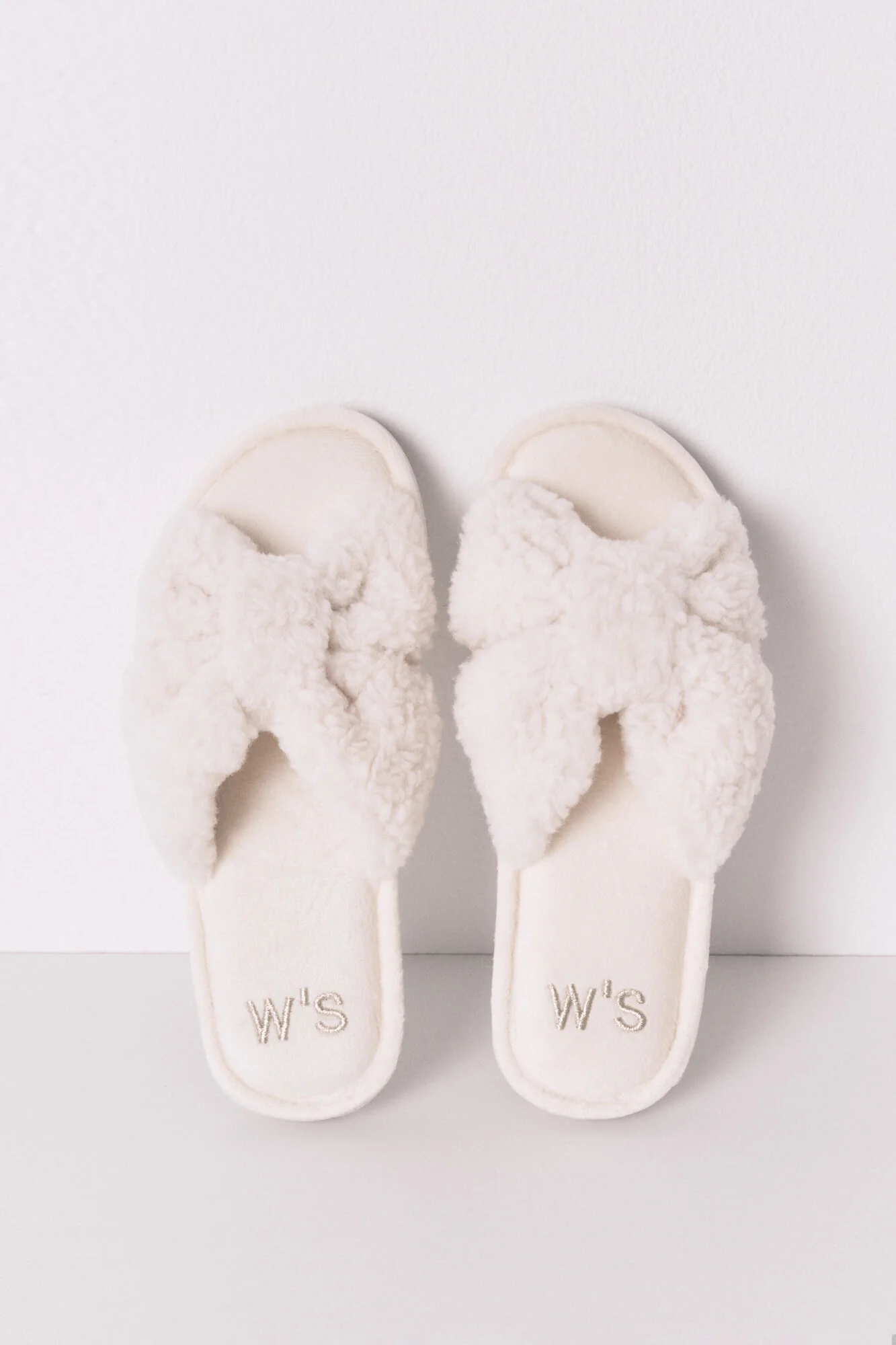 Ivory faux shearling slipper - Image 2