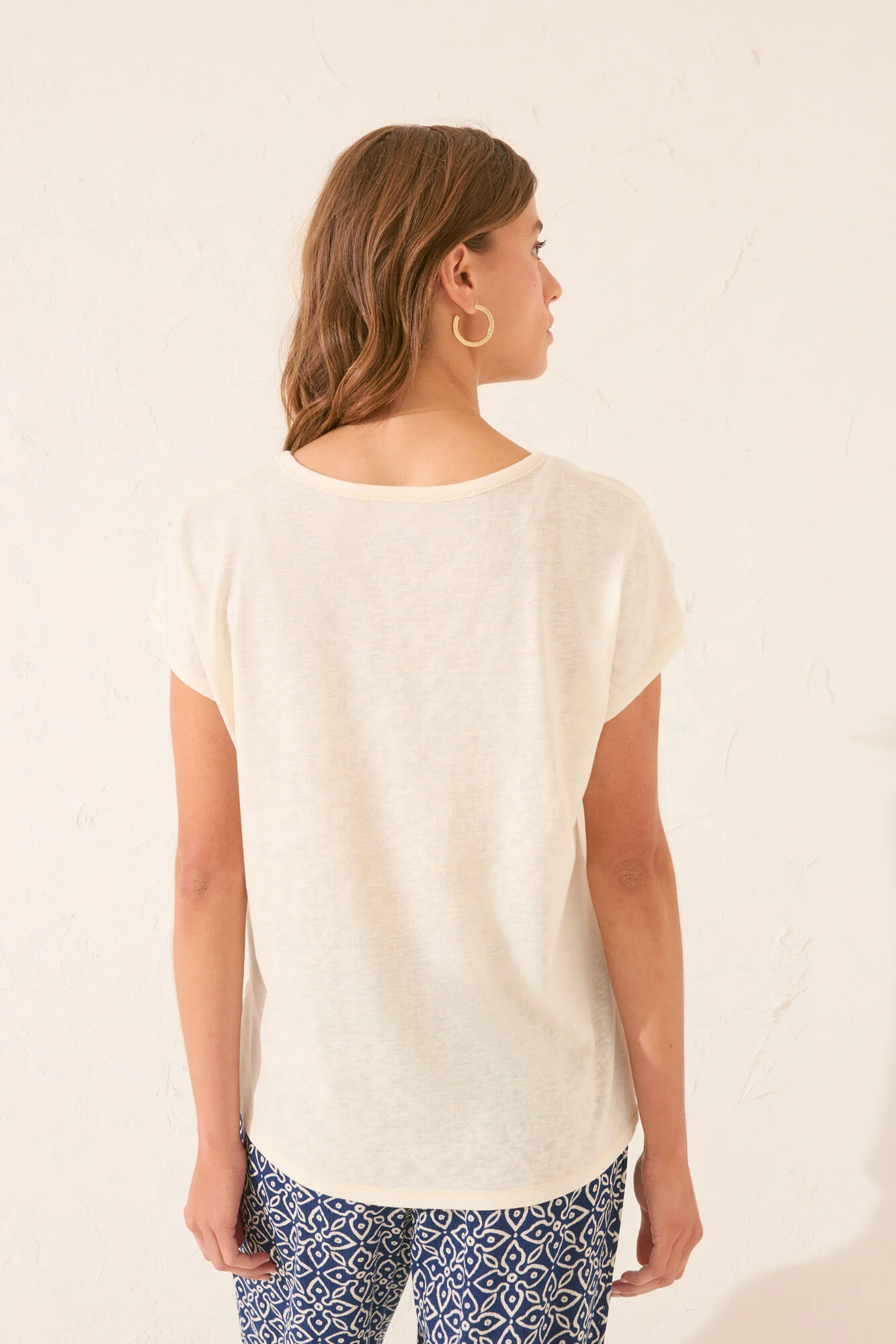Ivory glitter short sleeve T-shirt - Image 2
