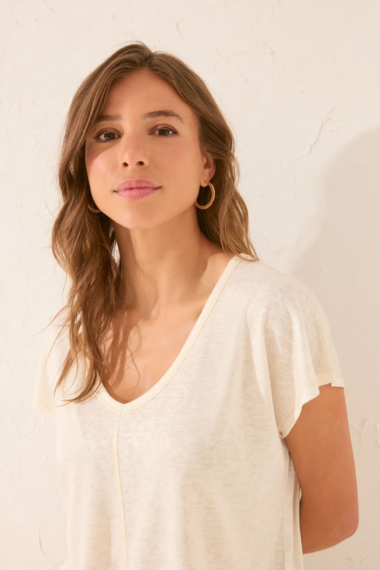 Ivory glitter short sleeve T-shirt - Image 3