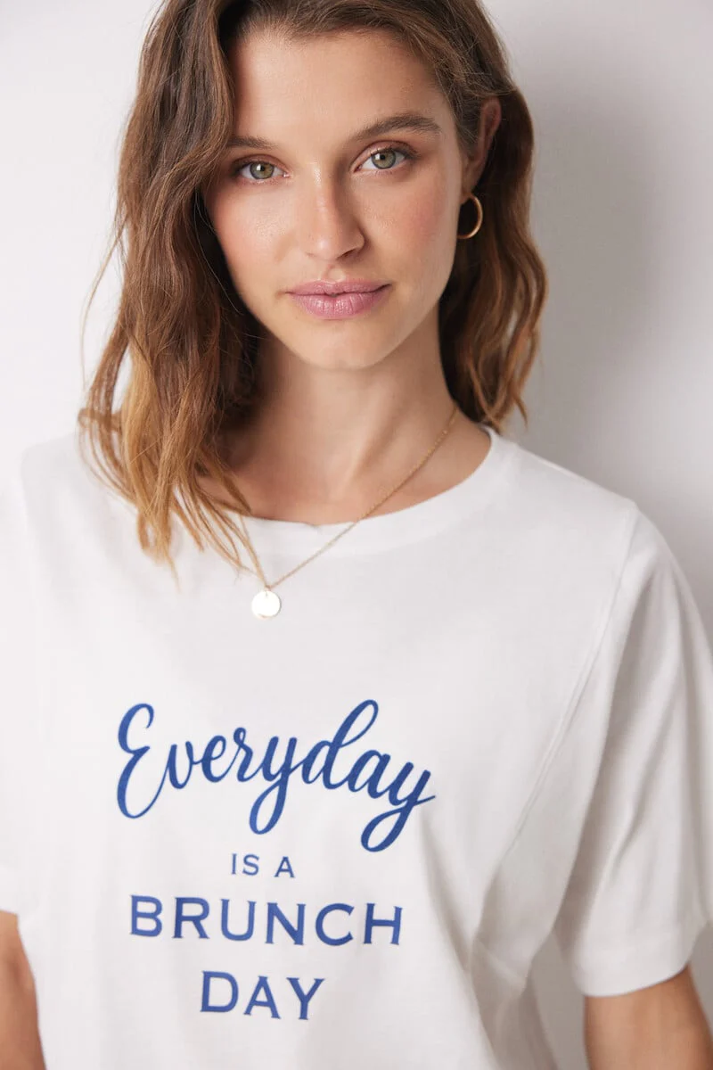 100% cotton ivory sleeve t-shirt - Image 3