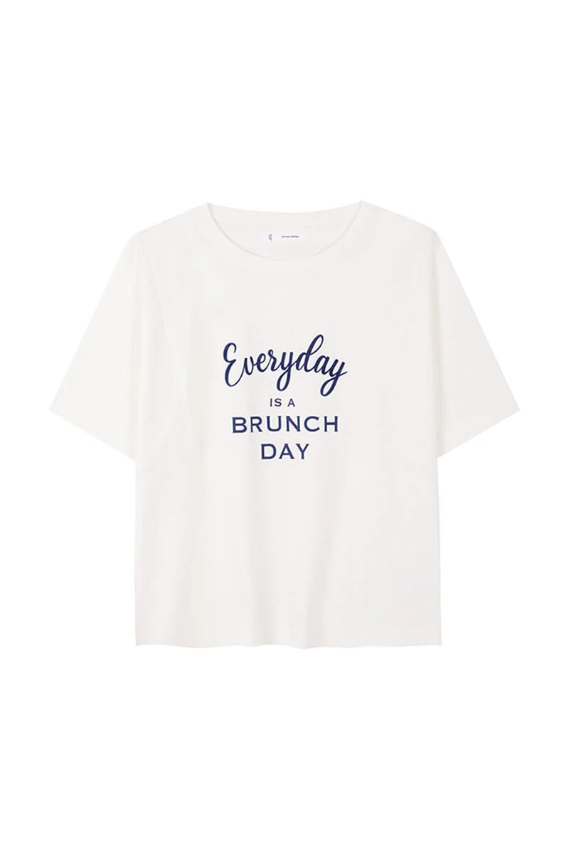 100% cotton ivory sleeve t-shirt - Image 5