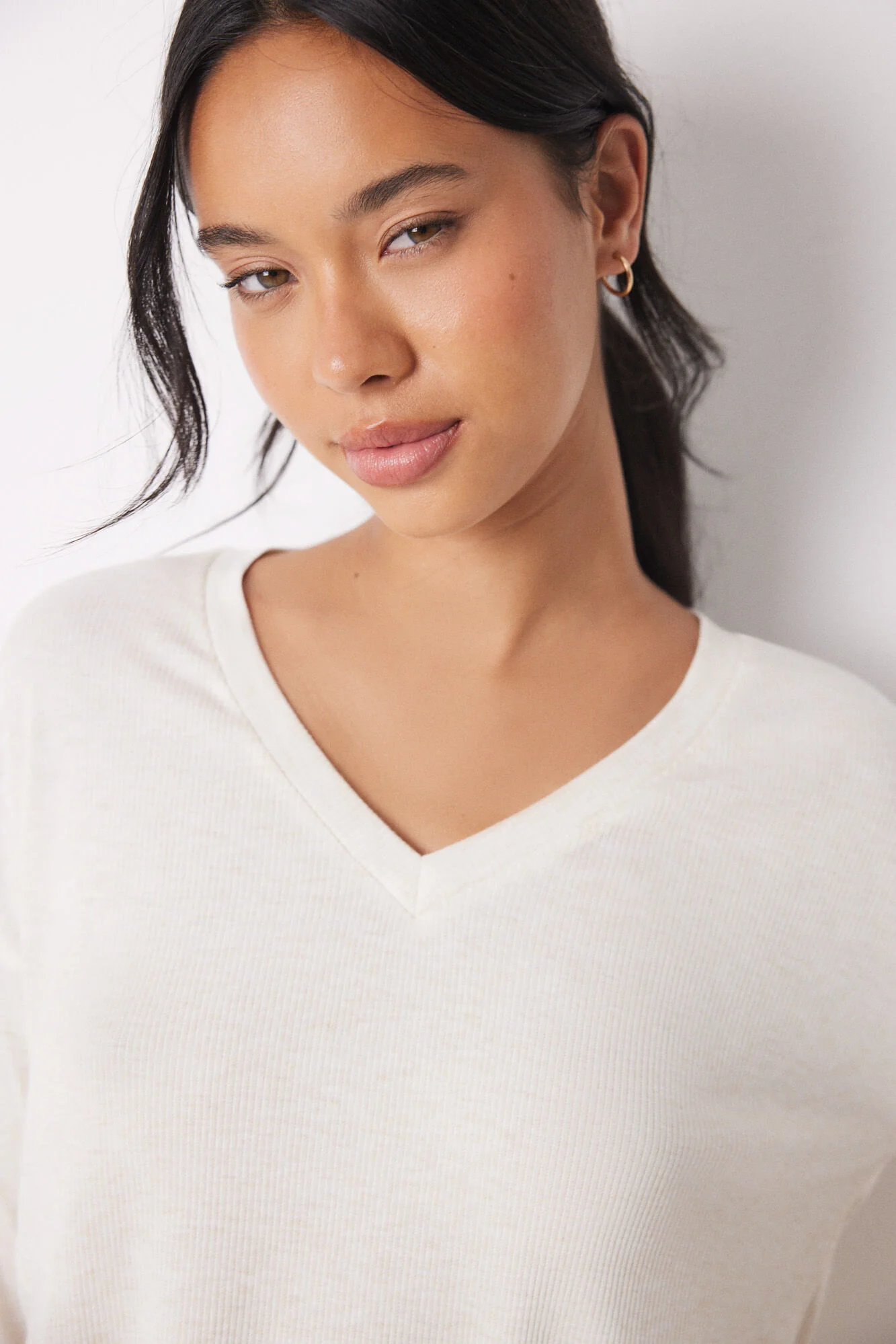 Ivory ribbed long set - Image 2