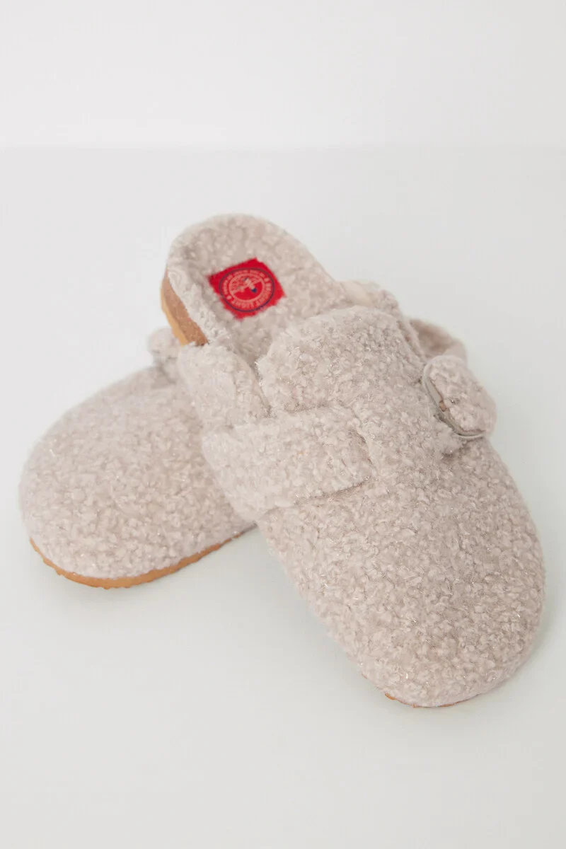 Raw faux shearling slippers - Image 4