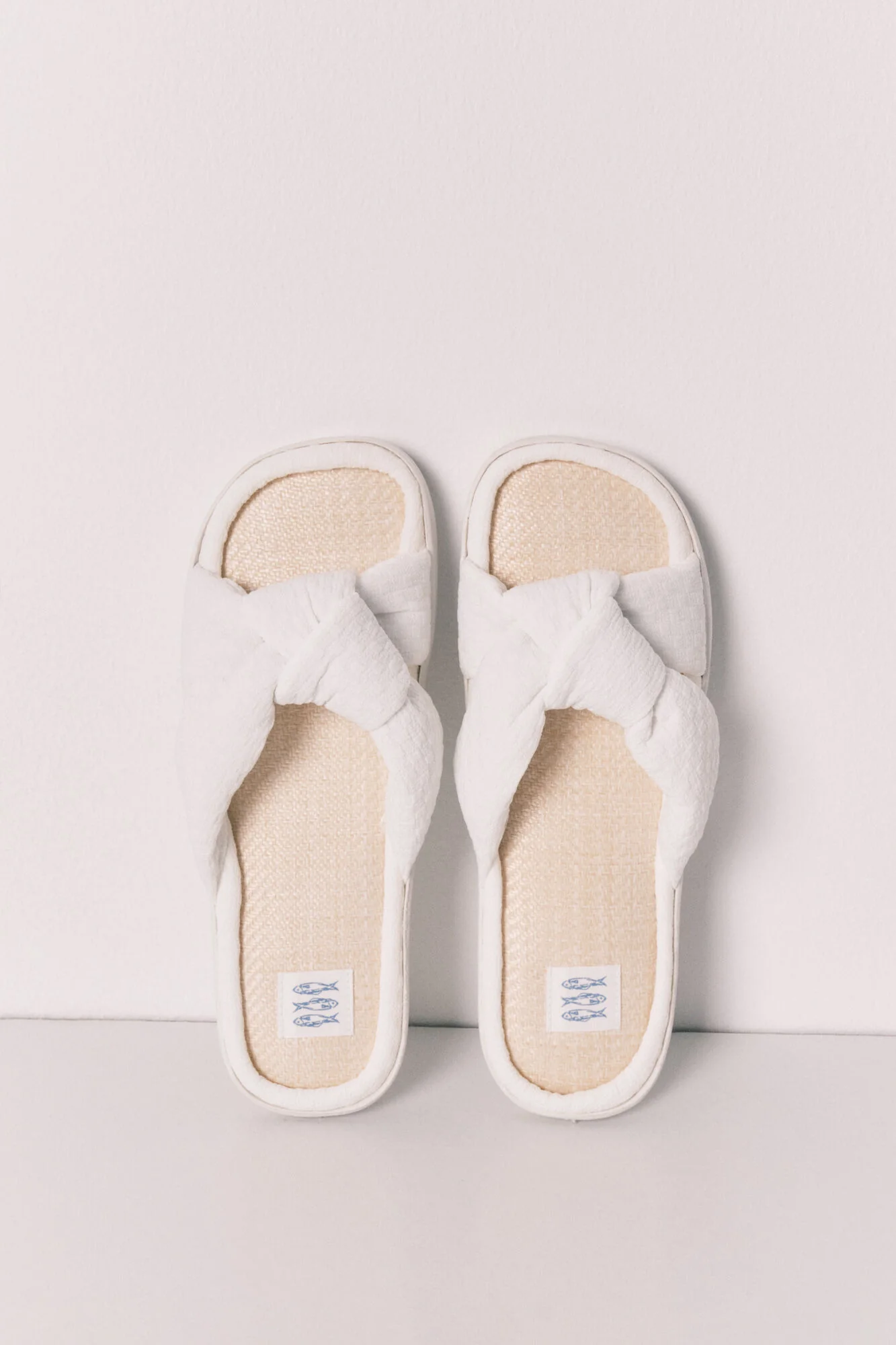 Knot and raffia sandals