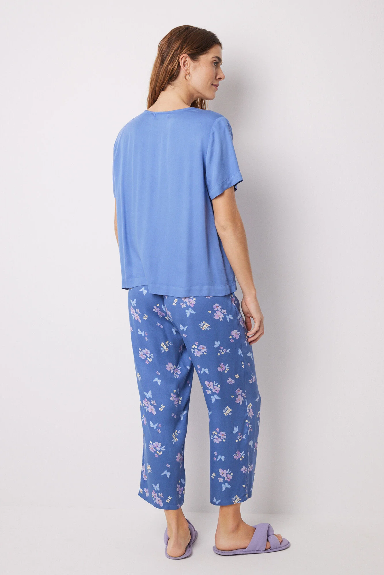 Capri soft touch pajamas with butterfly print - Image 2