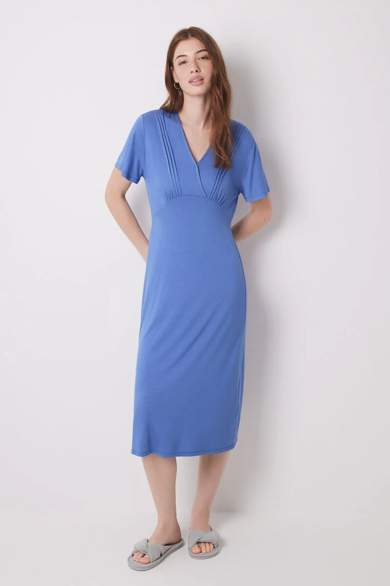 Blue soft touch midi dress - Image 3