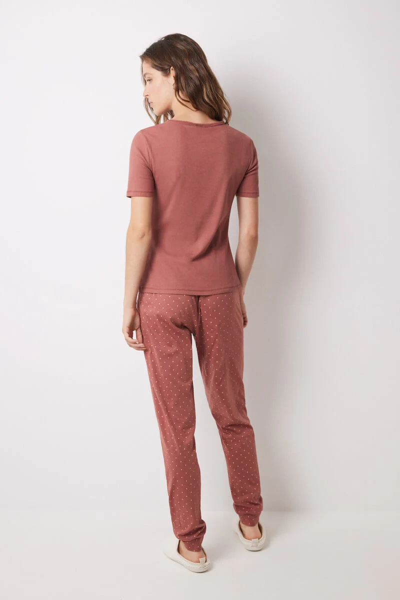 Mafalda brown cotton pajamas - Image 5