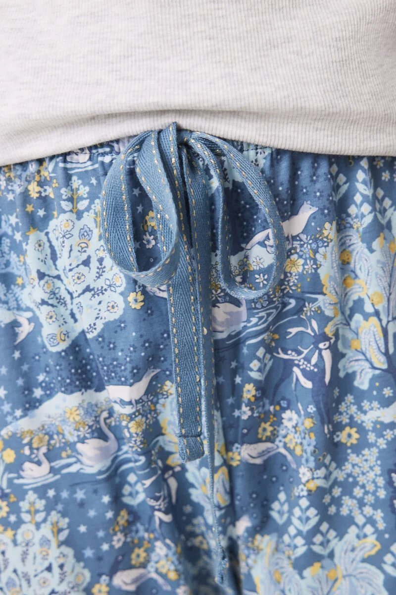 Blue cotton landscape pajamas - Image 2