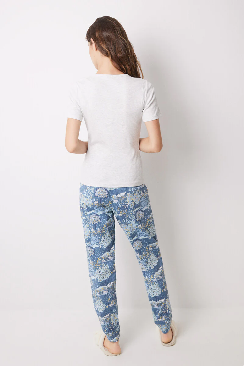 Blue cotton landscape pajamas - Image 4