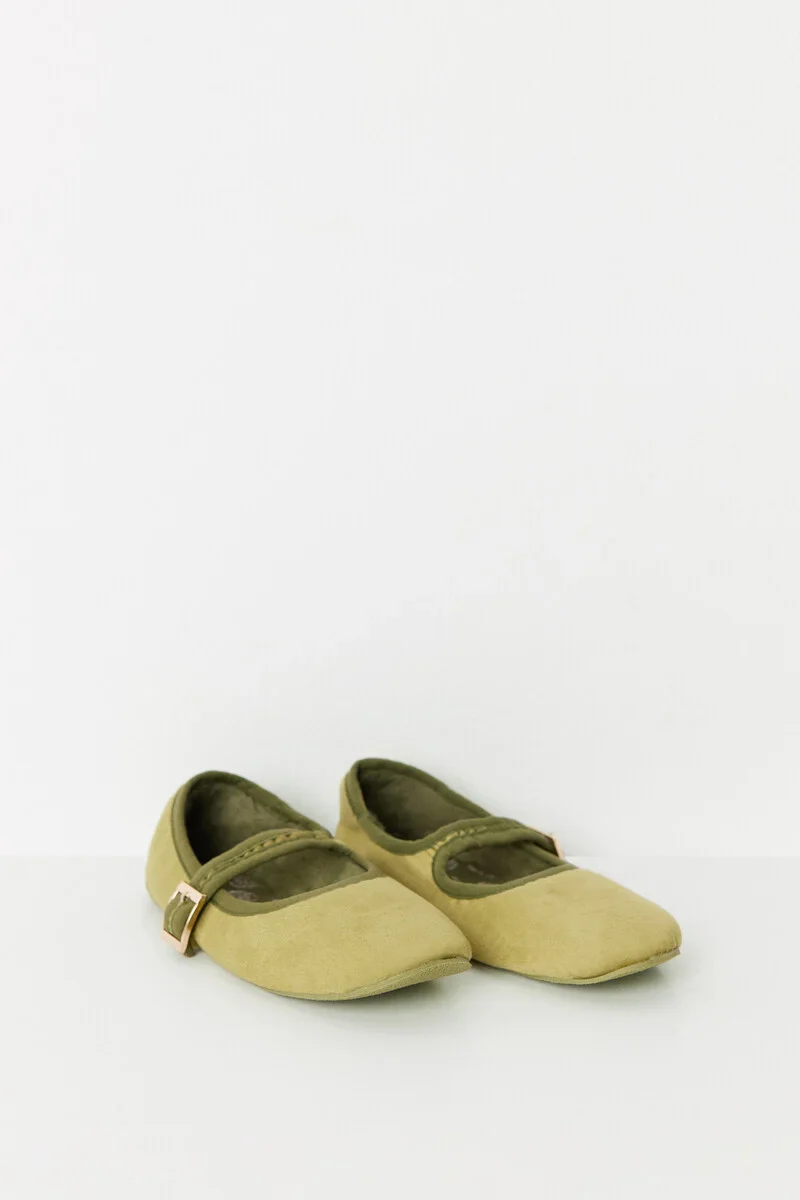 Green ballet flats style slippers - Image 6