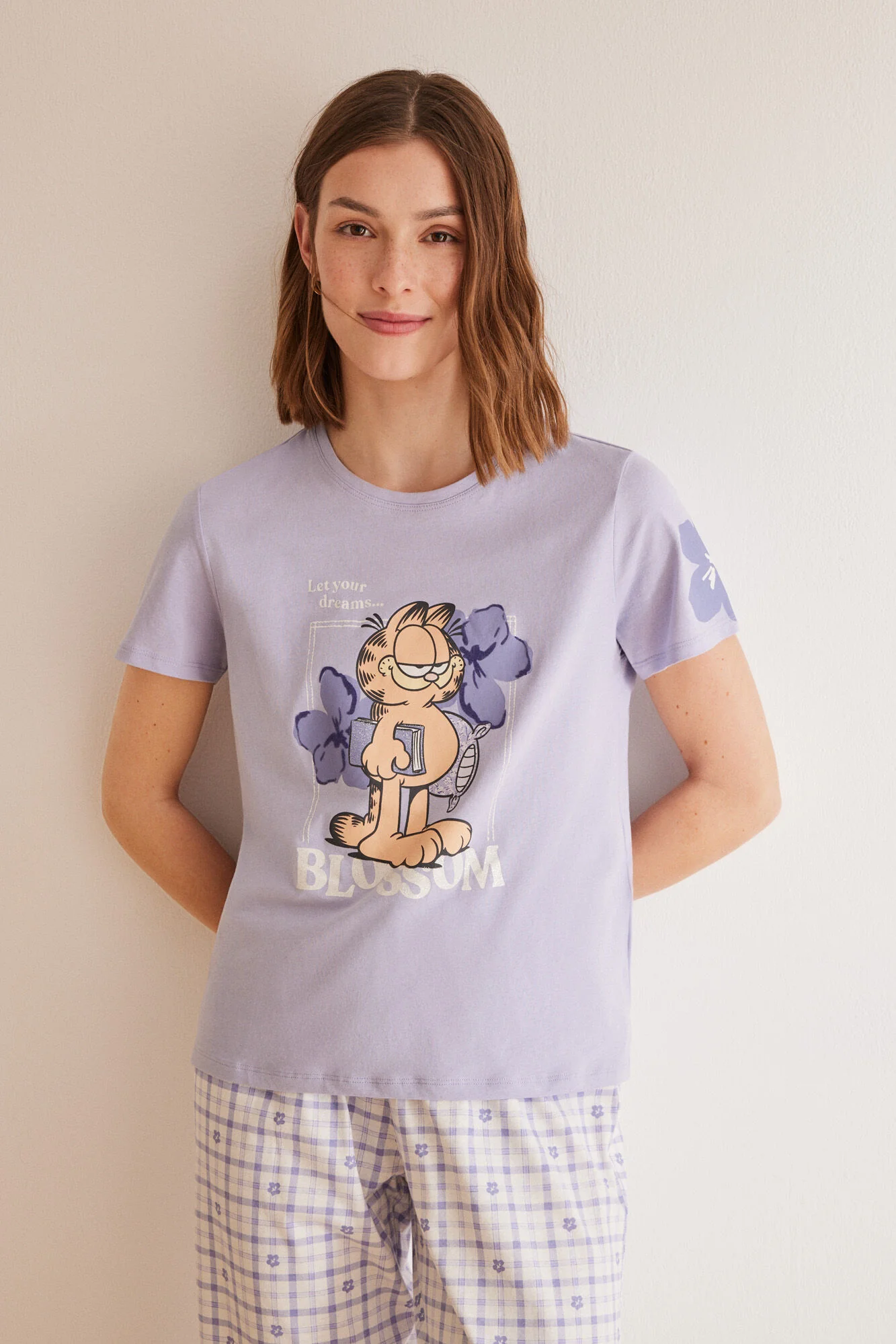 Lilac 100% cotton Garfield pyjamas - Image 6