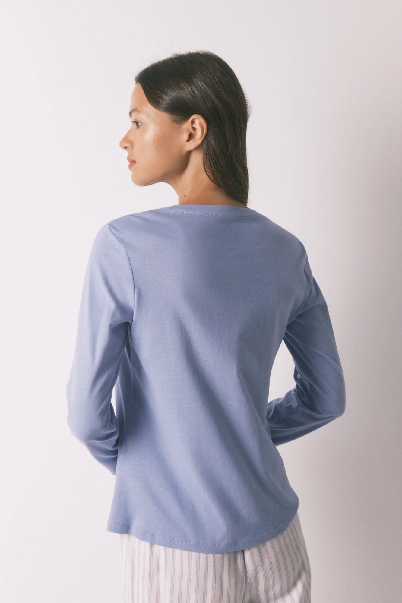 Lilac brushed cotton short sleeve T-shirt - Image 2
