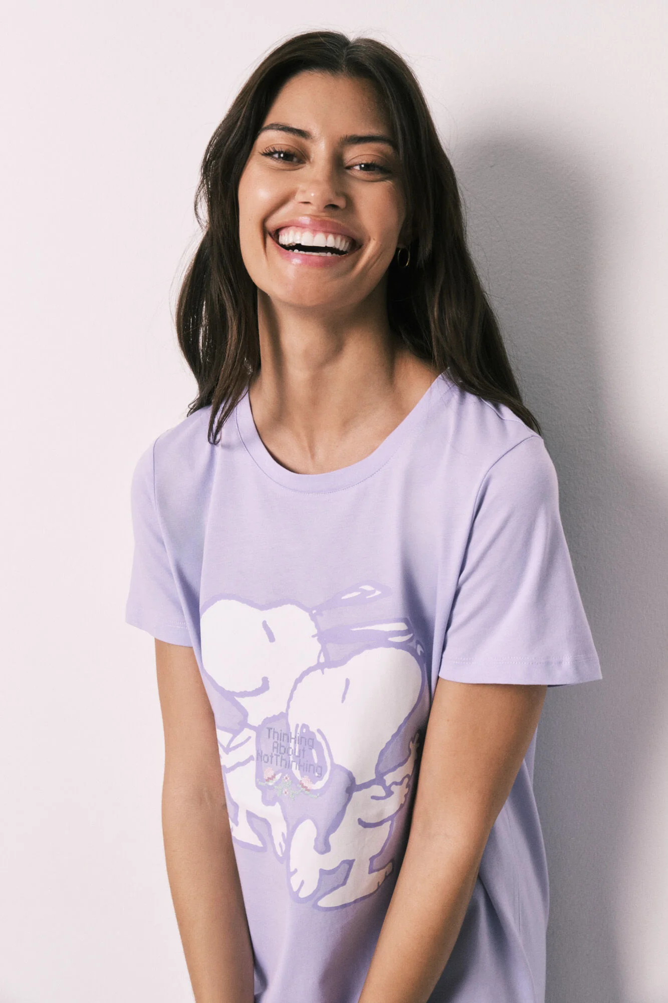 Lilac cotton Snoopy nightgown - Image 2