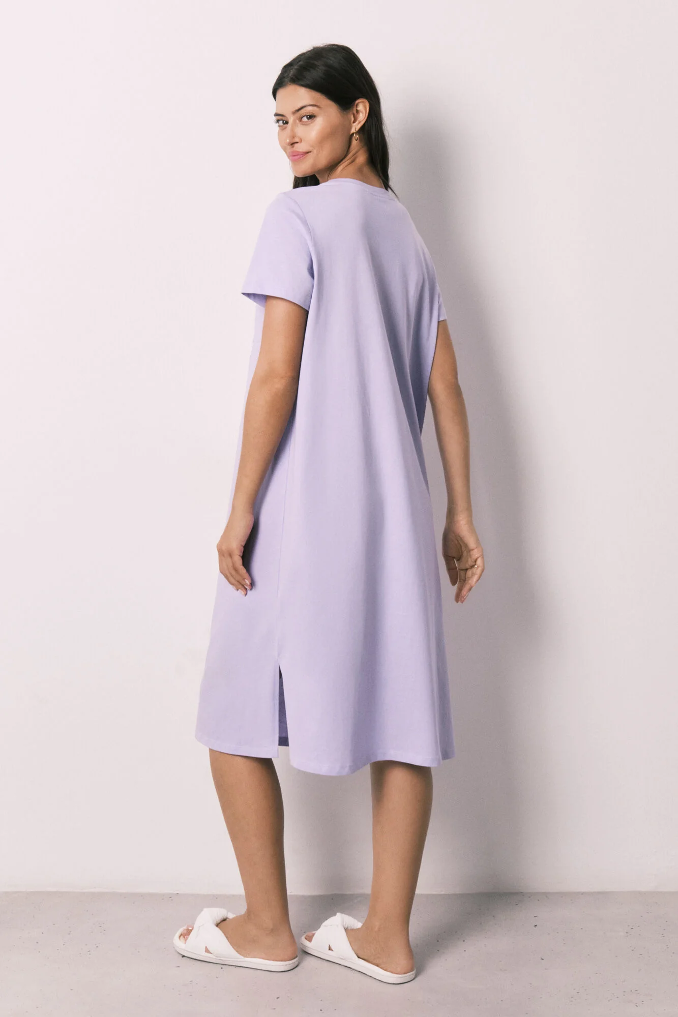 Lilac cotton Snoopy nightgown - Image 5