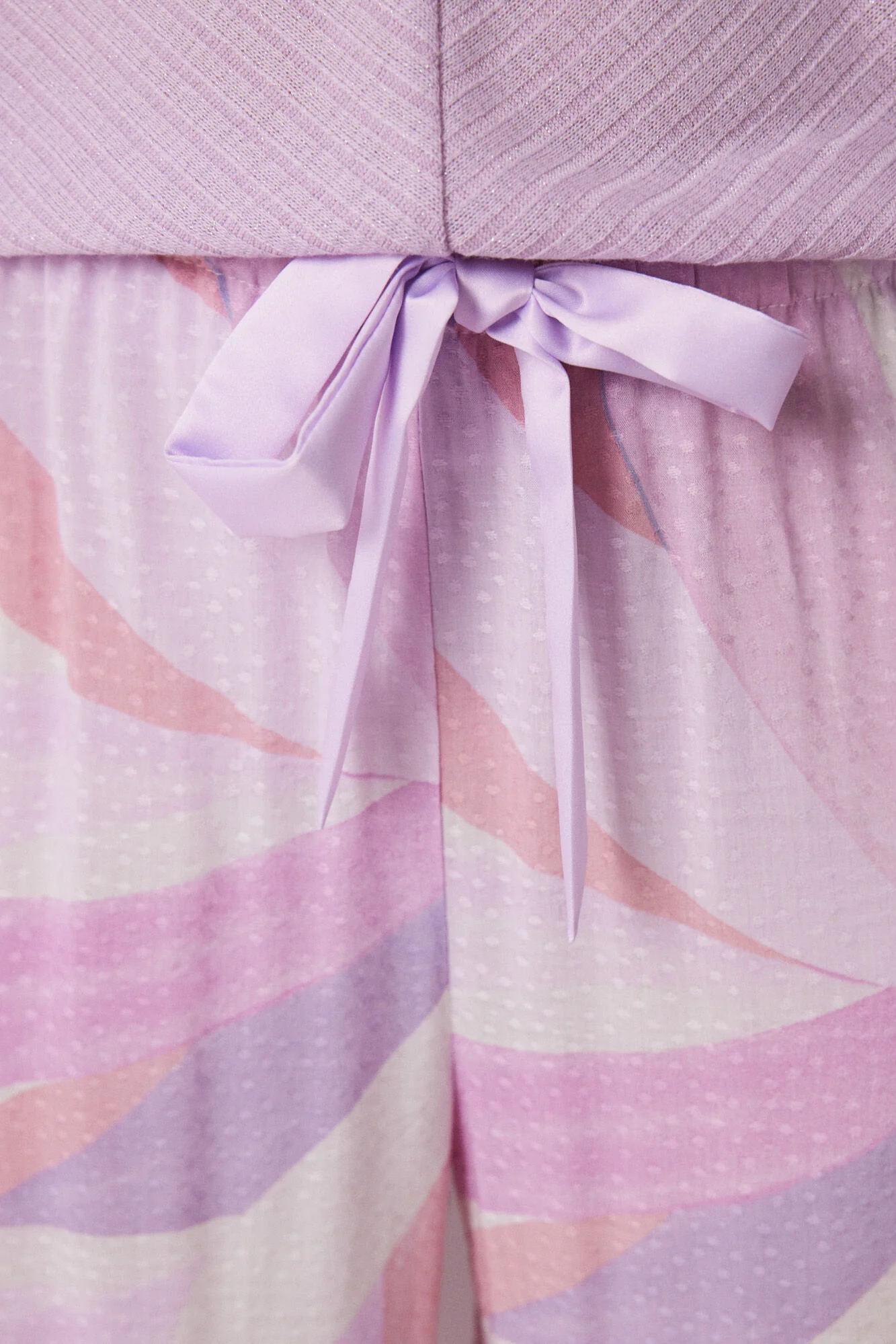 Lilac geometric print Capri pajamas - Image 4