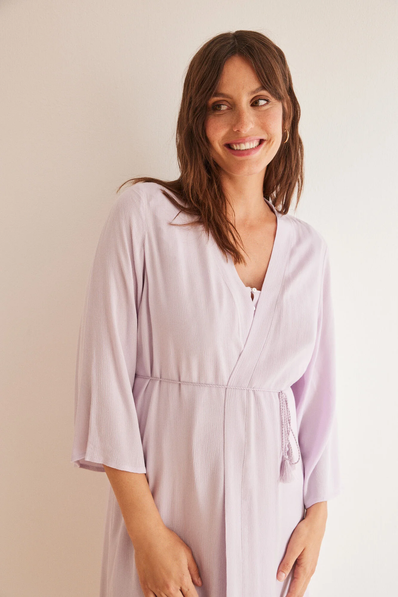 Lilac maternity robe - Image 4