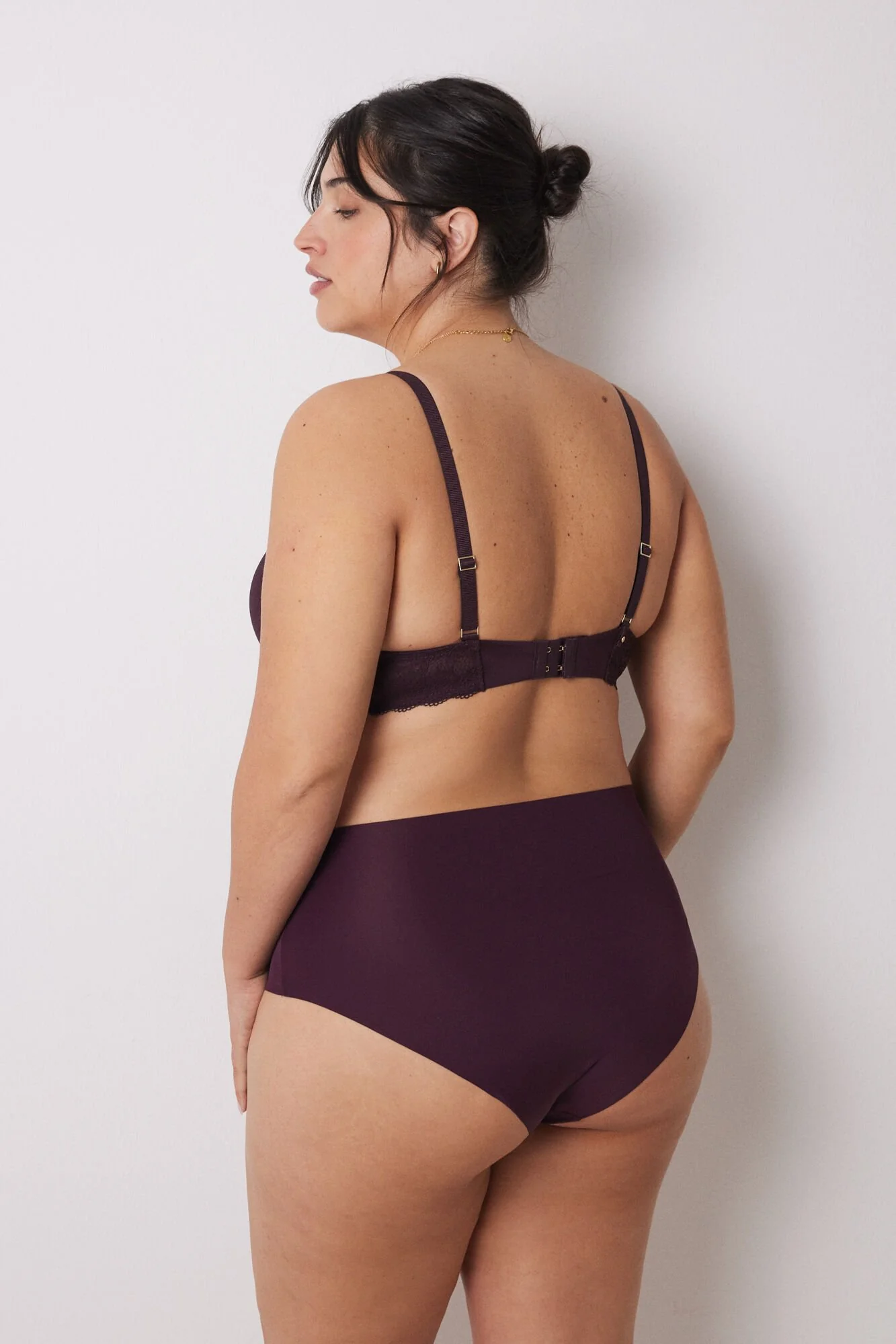 Lilac microfibre high waist panty - Image 4