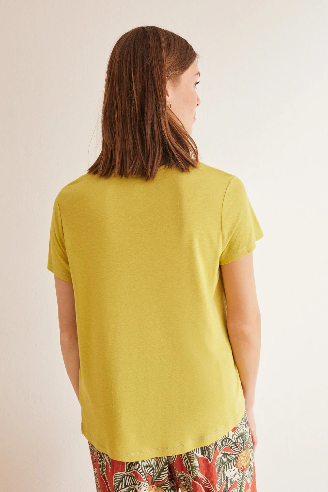 Khaki short-sleeved T-shirt - Image 3