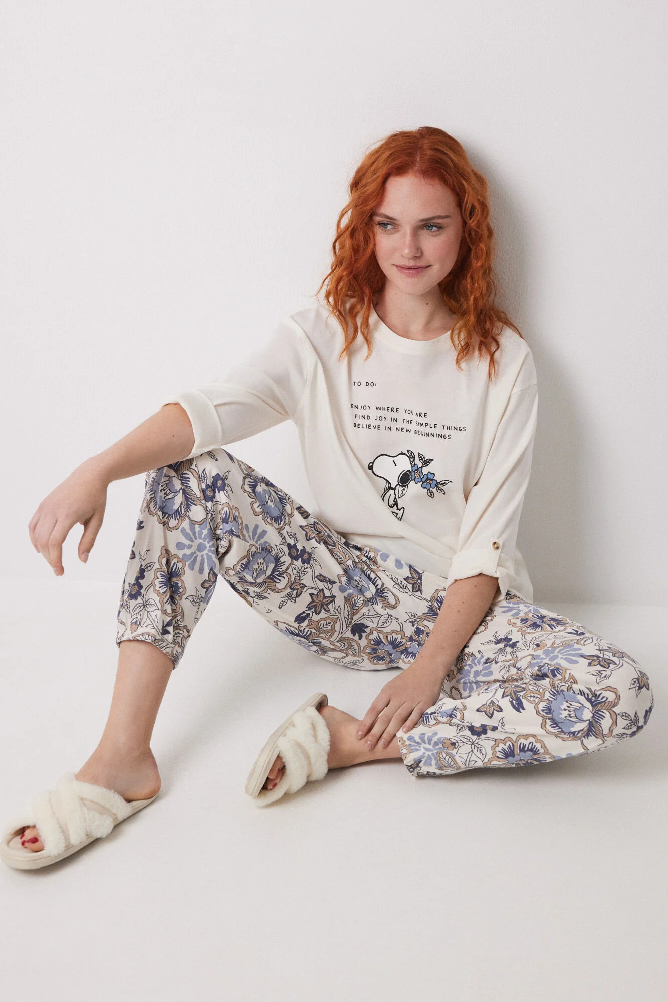 Long carrot trouser 100% cotton flowers - Image 4