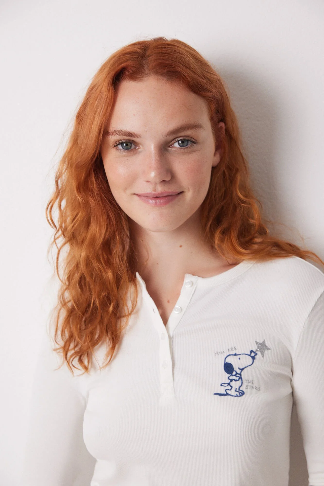 Long cotton Snoopy pyjamas - Image 2