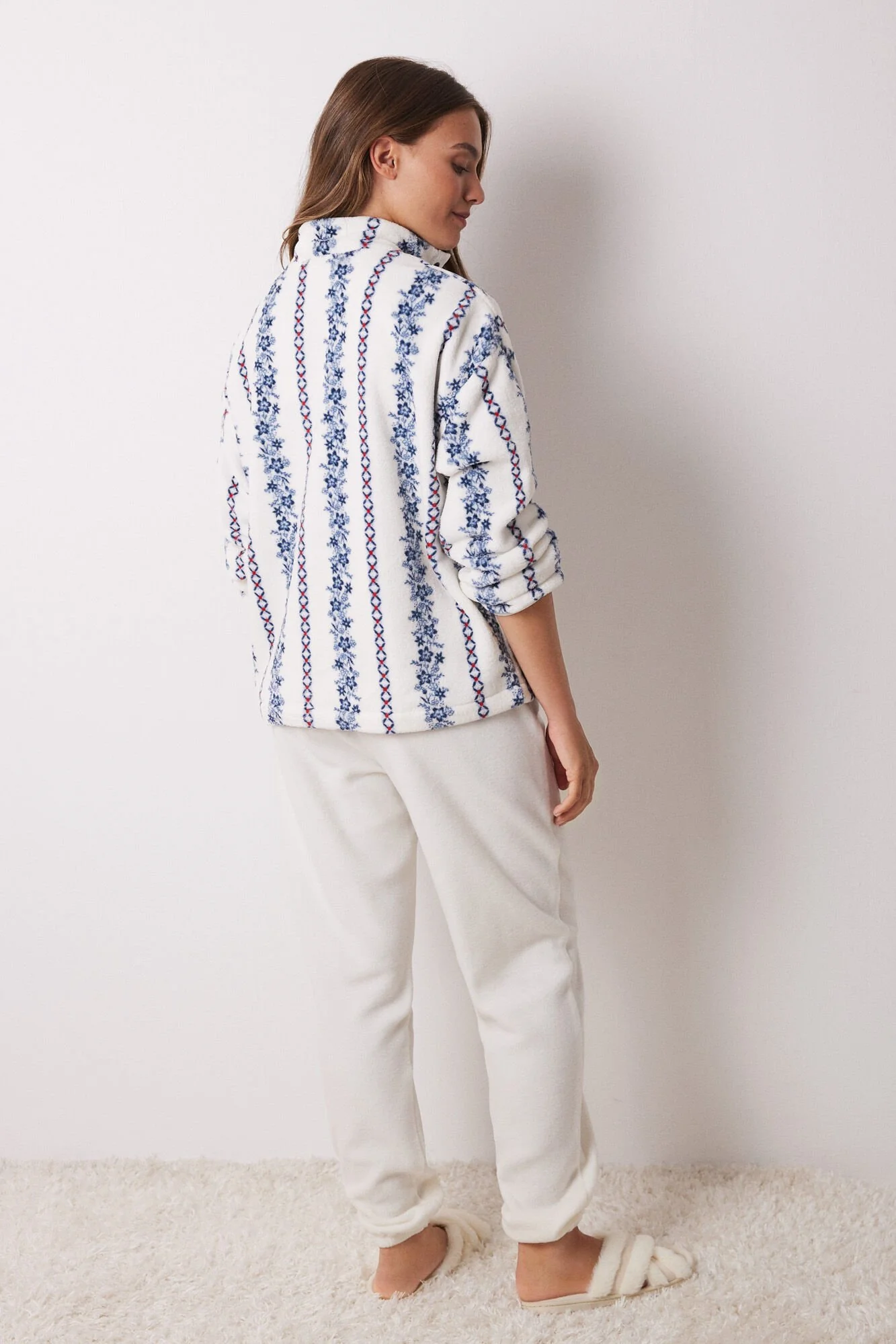 Long fleece flower pajamas - Image 3