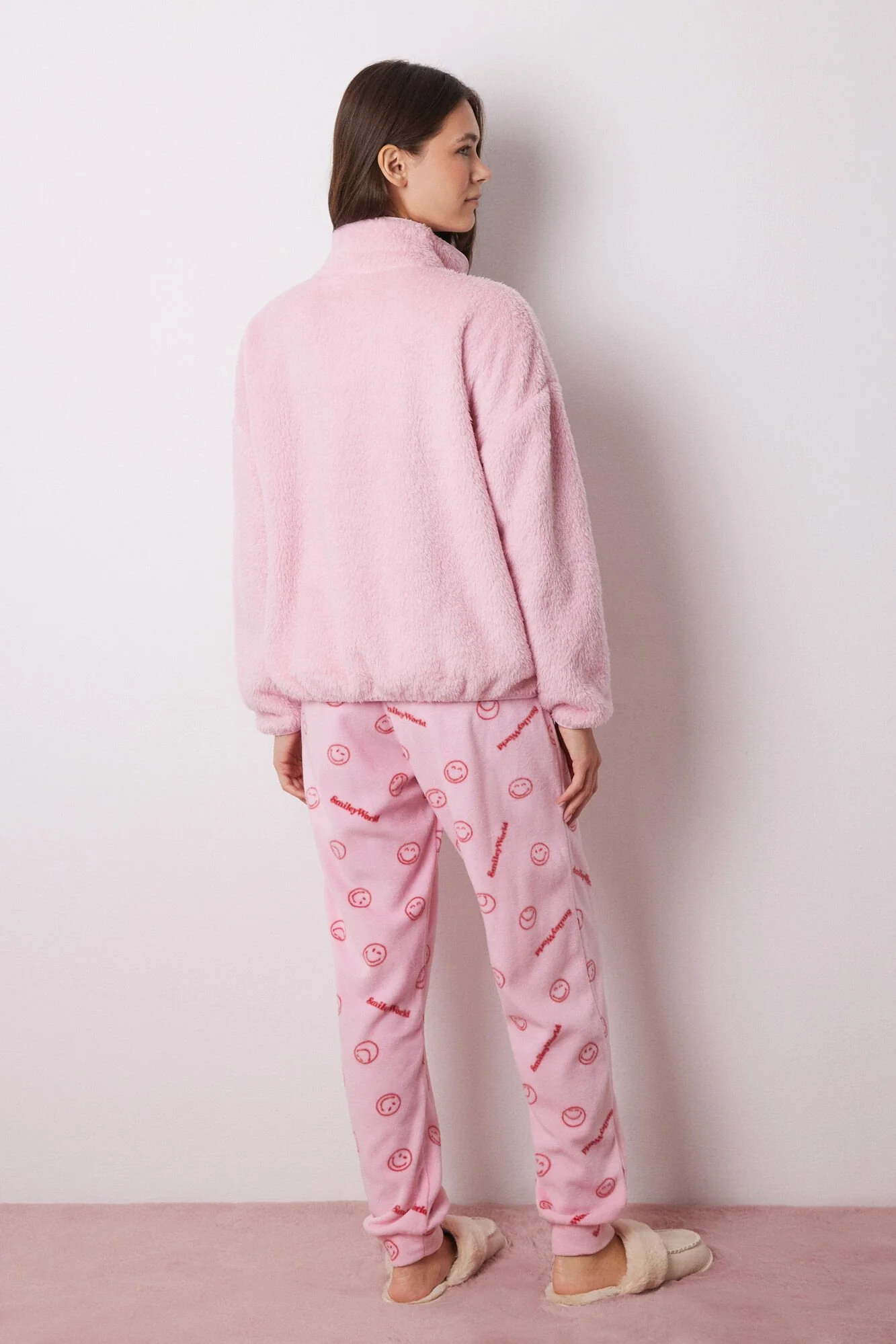 Long fleece pajamas with Smiley faces - Image 3