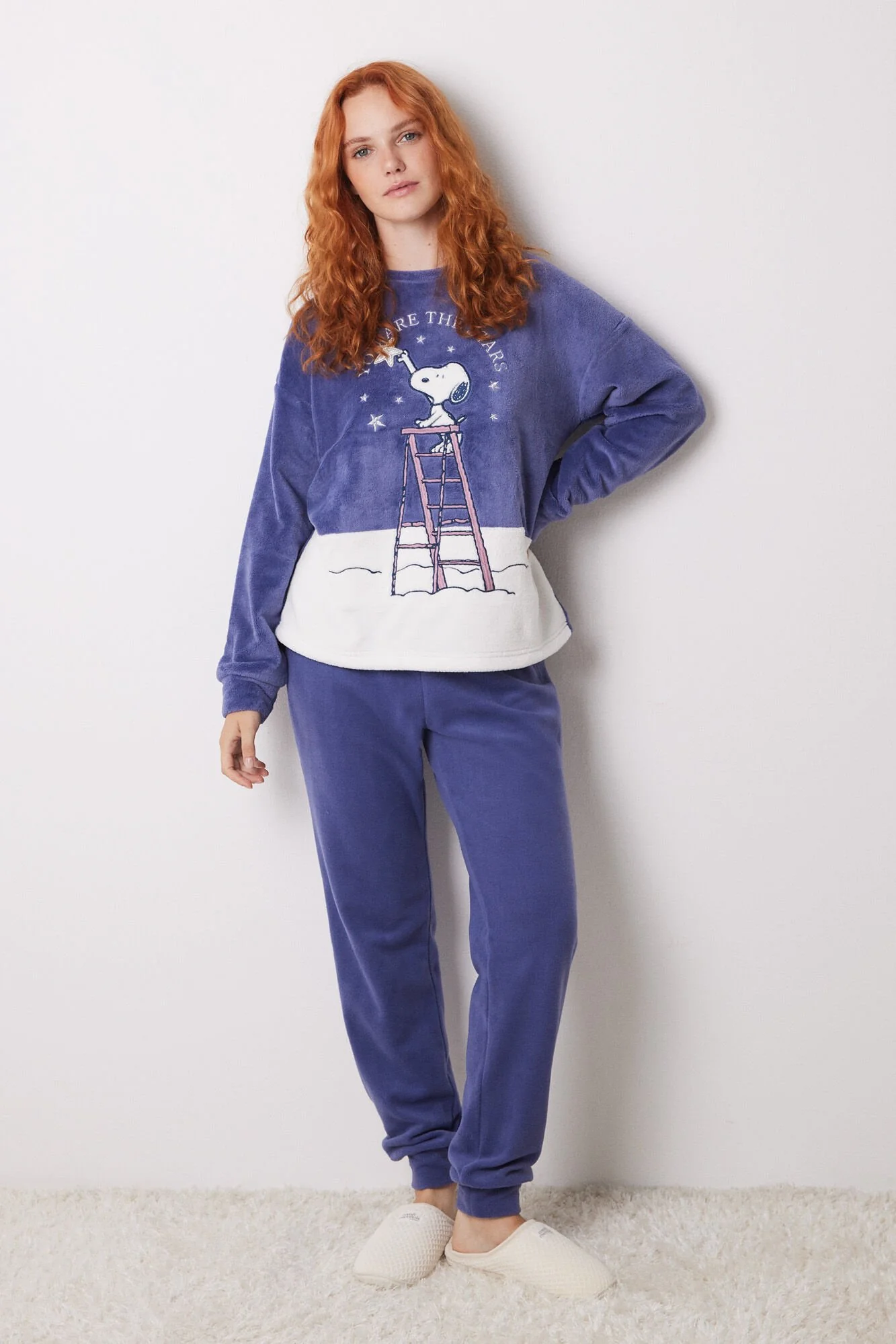Long fleece Snoopy pyjamas - Image 5