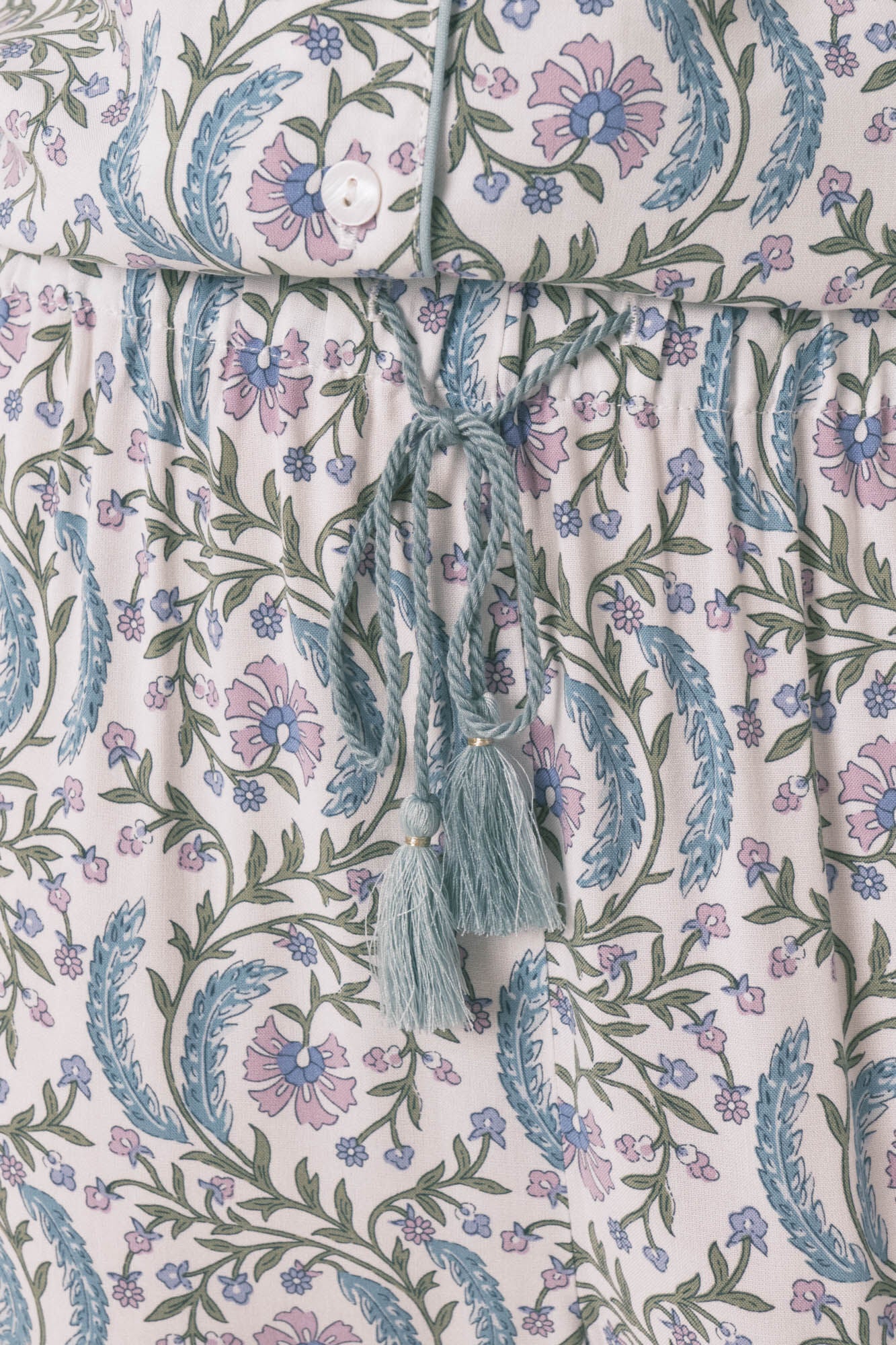 Long green floral classic pyjamas - Image 4