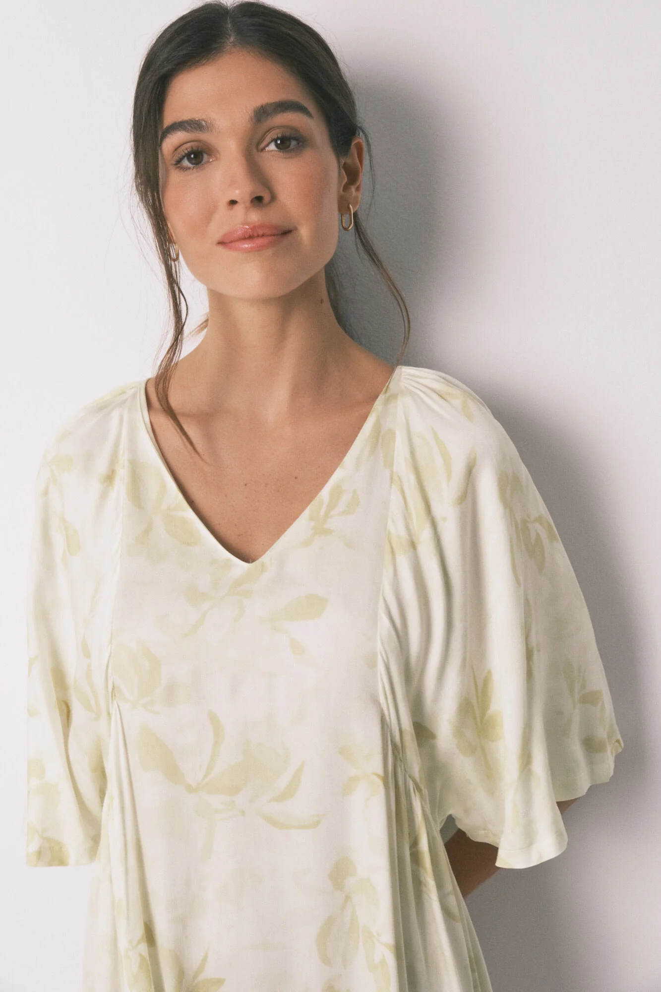 Long printed nightgown with wide sleeves - Image 4
