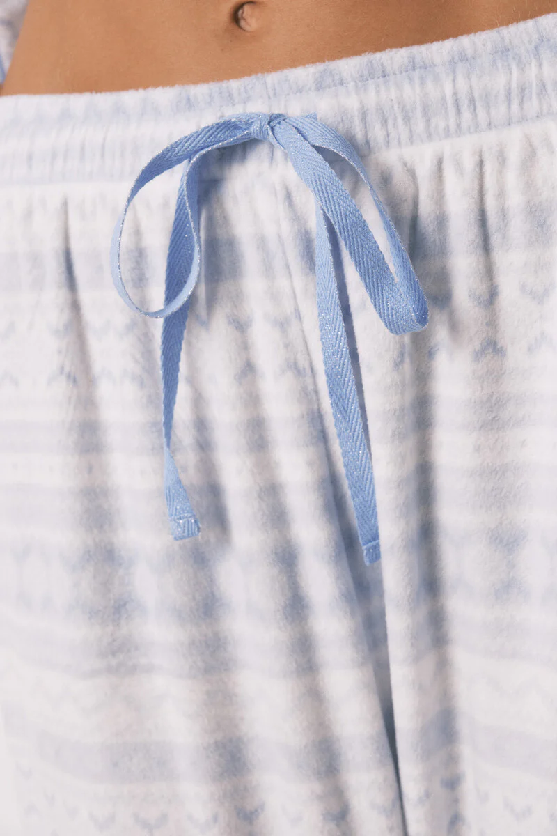 Long pyjamas fleece pyjamas with border - Image 4