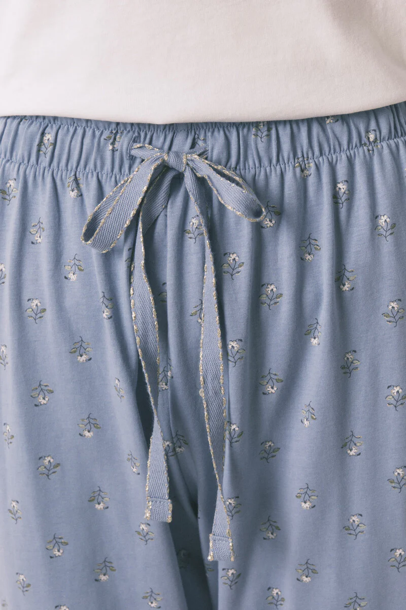 Long pyjamas with floral trouser - Image 2