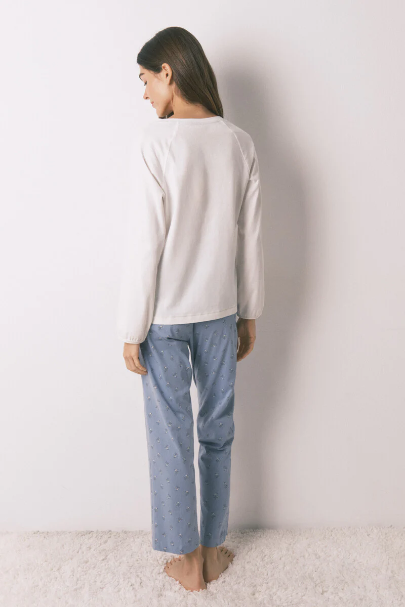 Long pyjamas with floral trouser - Image 4
