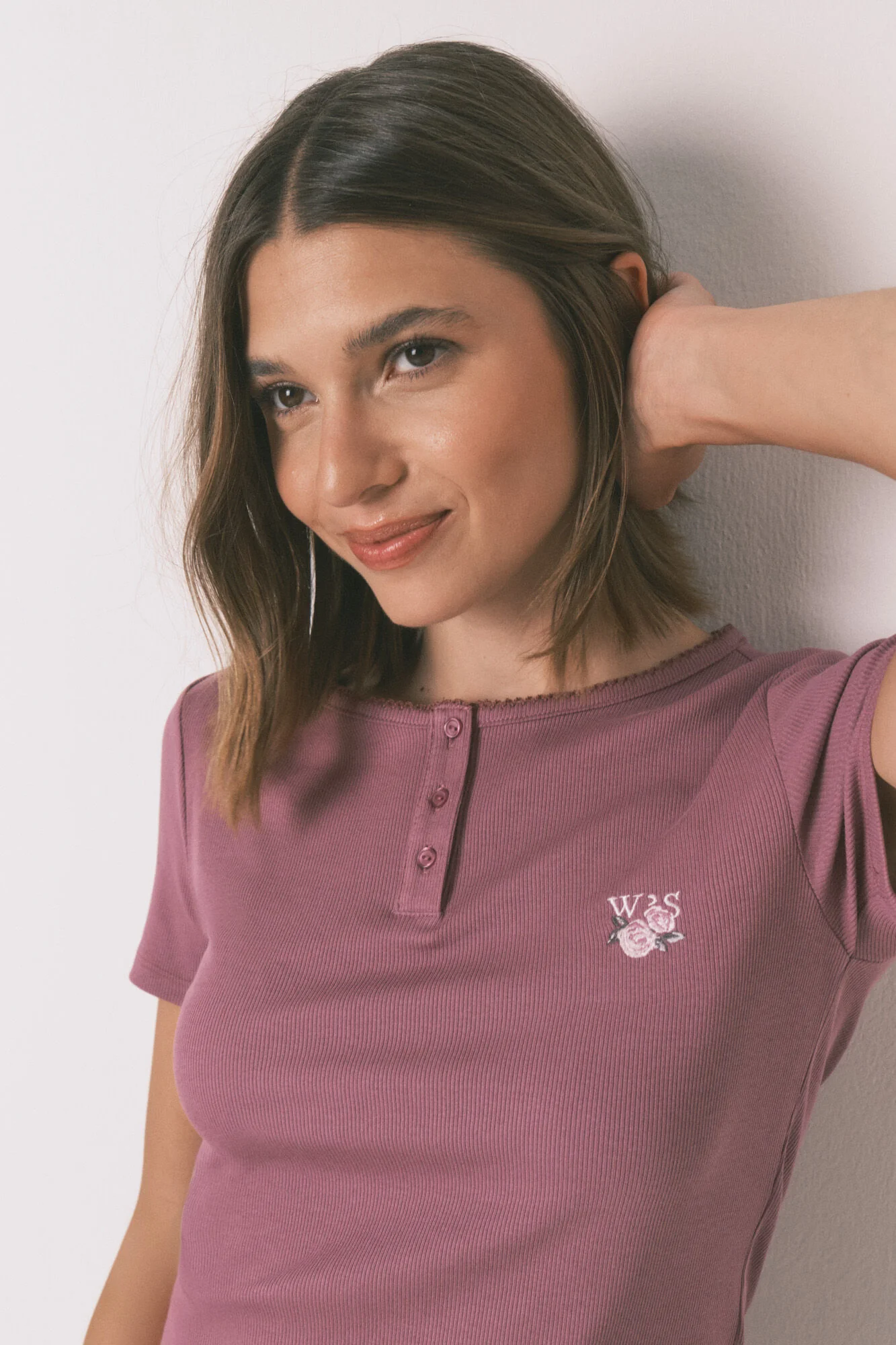 Long pyjamas with pink checkered print - Image 2