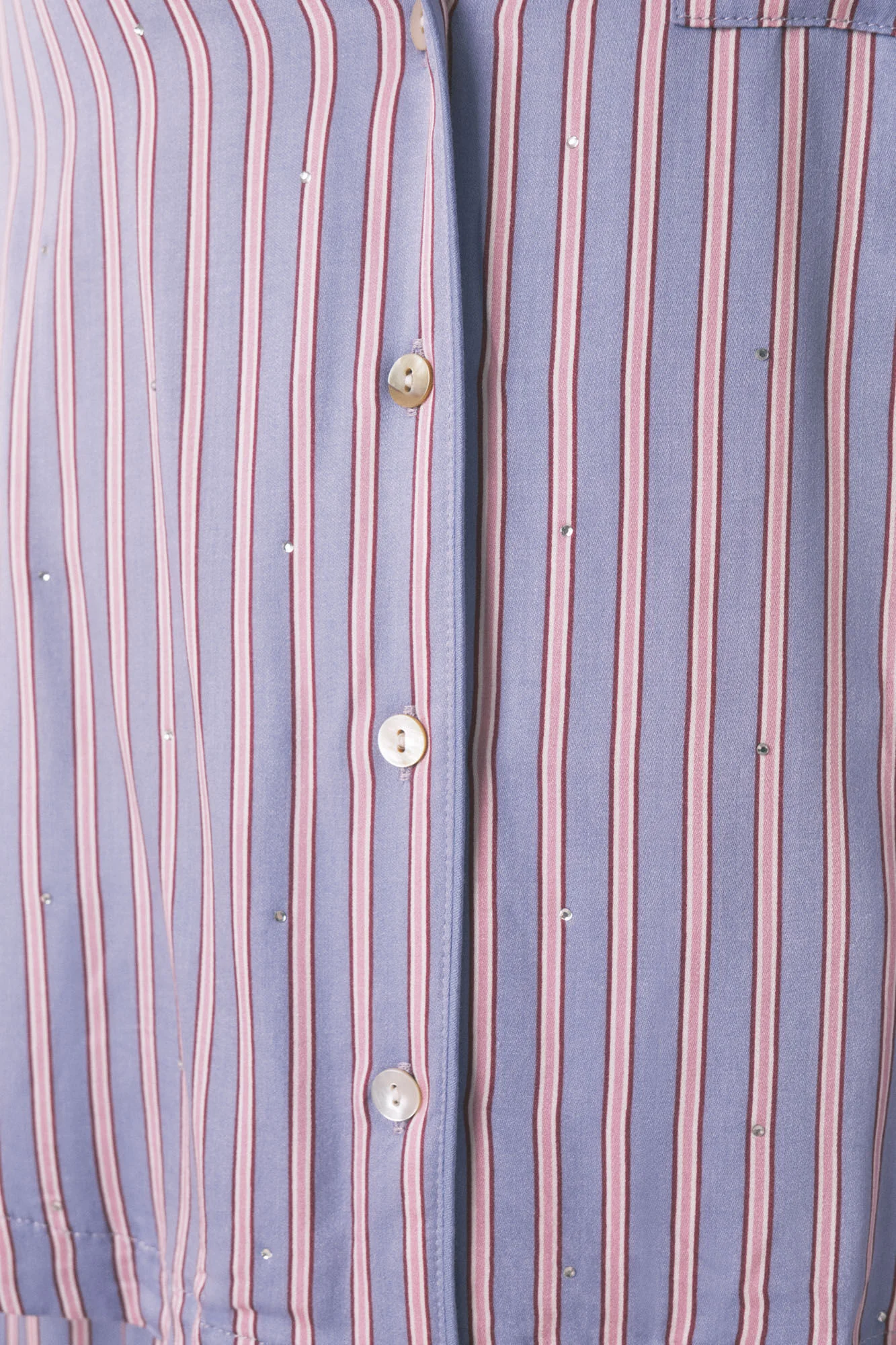 Long satin striped print classic pyjamas - Image 6